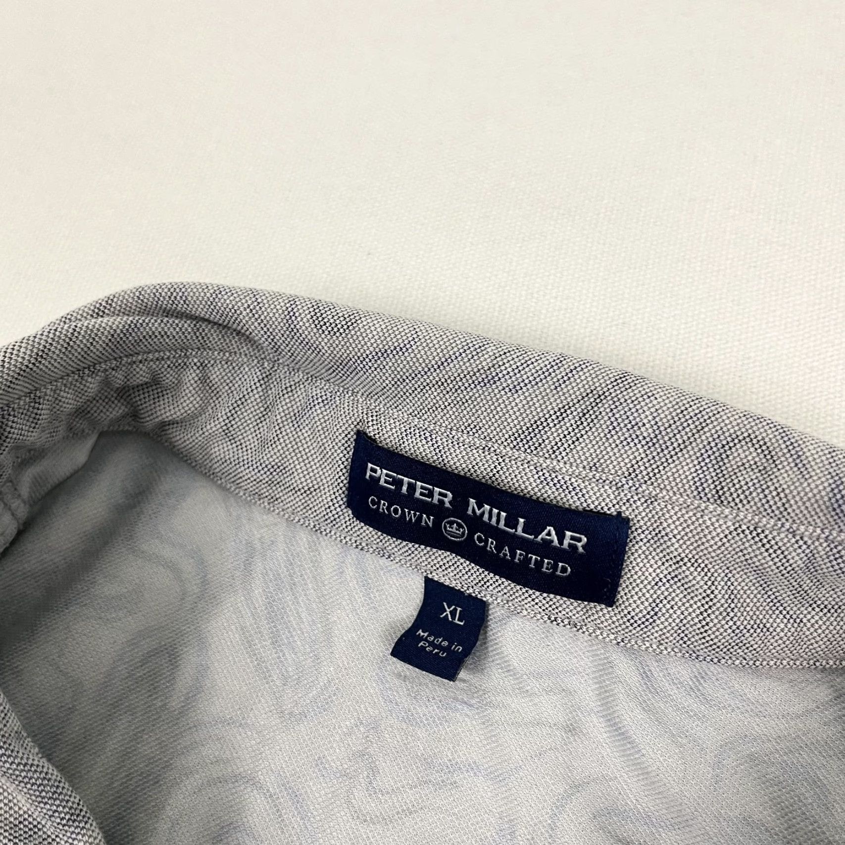 Peter Millar Peter Millar Crown Crafted Polo Shirt Mens XL Gray Wine Performance Golf Preppy Size US XL / EU 56 / 4 - 3 Thumbnail