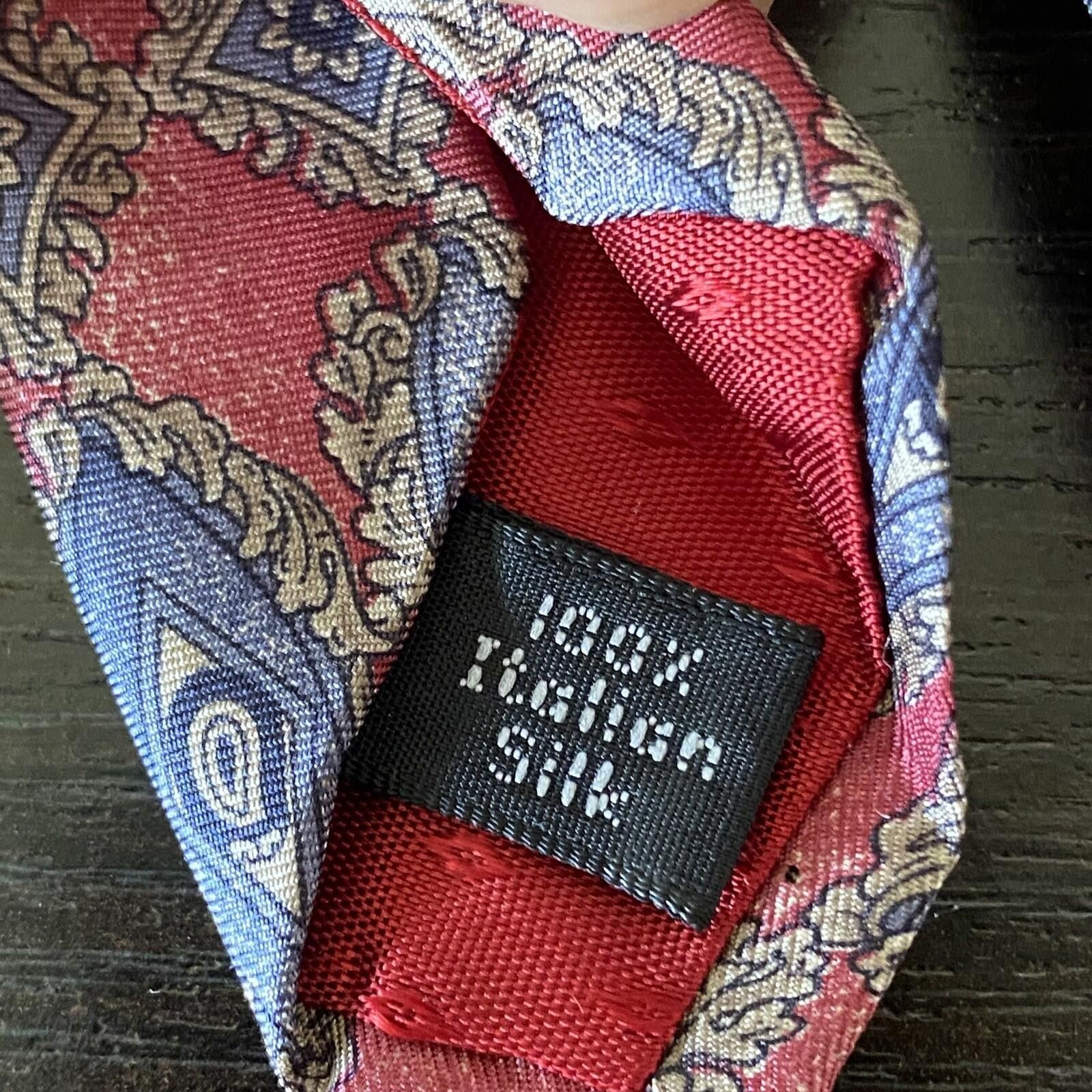Other 100% All Silk NeckTies Vintage Cocktail Geometric Pattern Size ONE SIZE - 5 Thumbnail