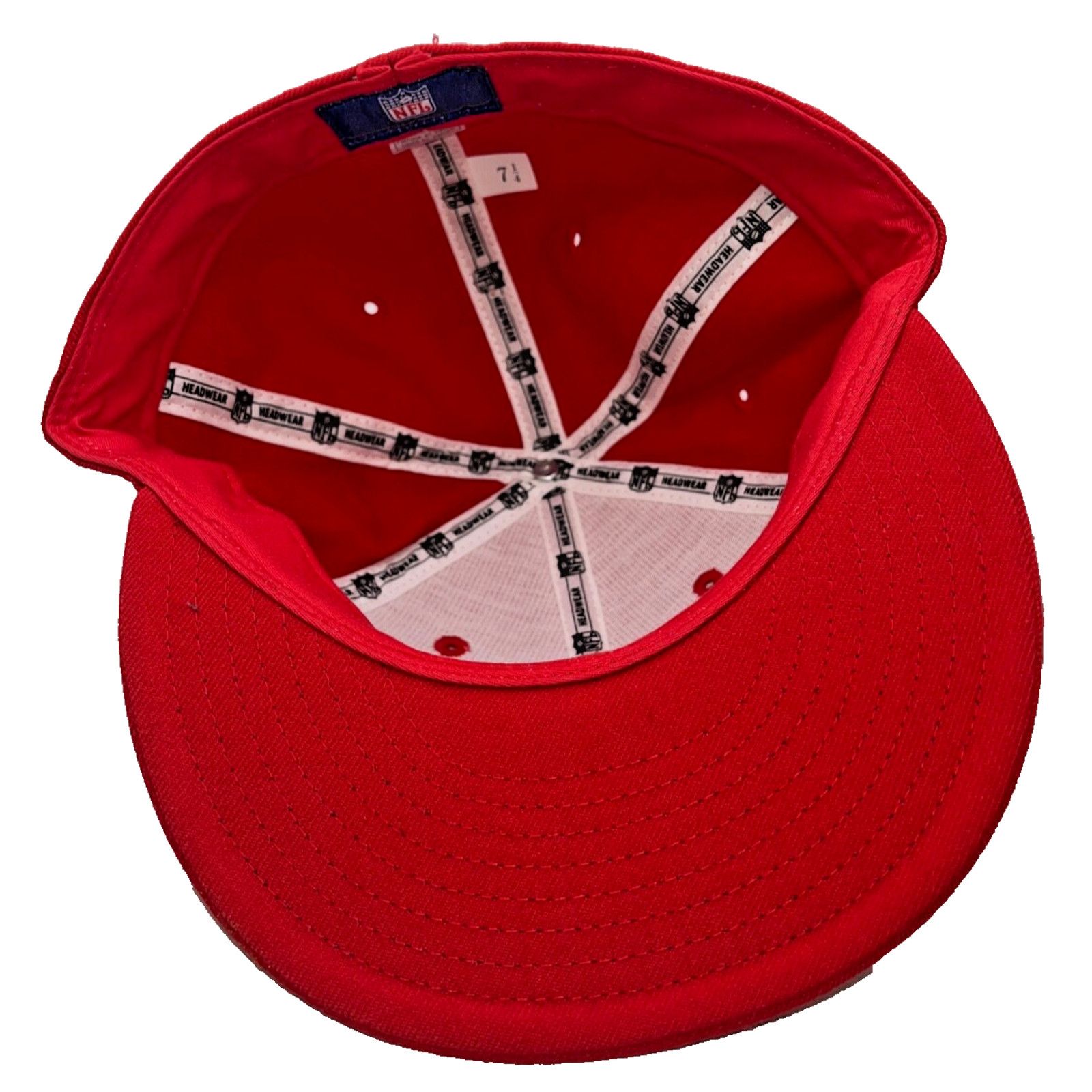 Reebok Kansas City Chiefs Reebok Flat Bill Fitted Hat 7 1/4 Vintage Size ONE SIZE - 5 Thumbnail