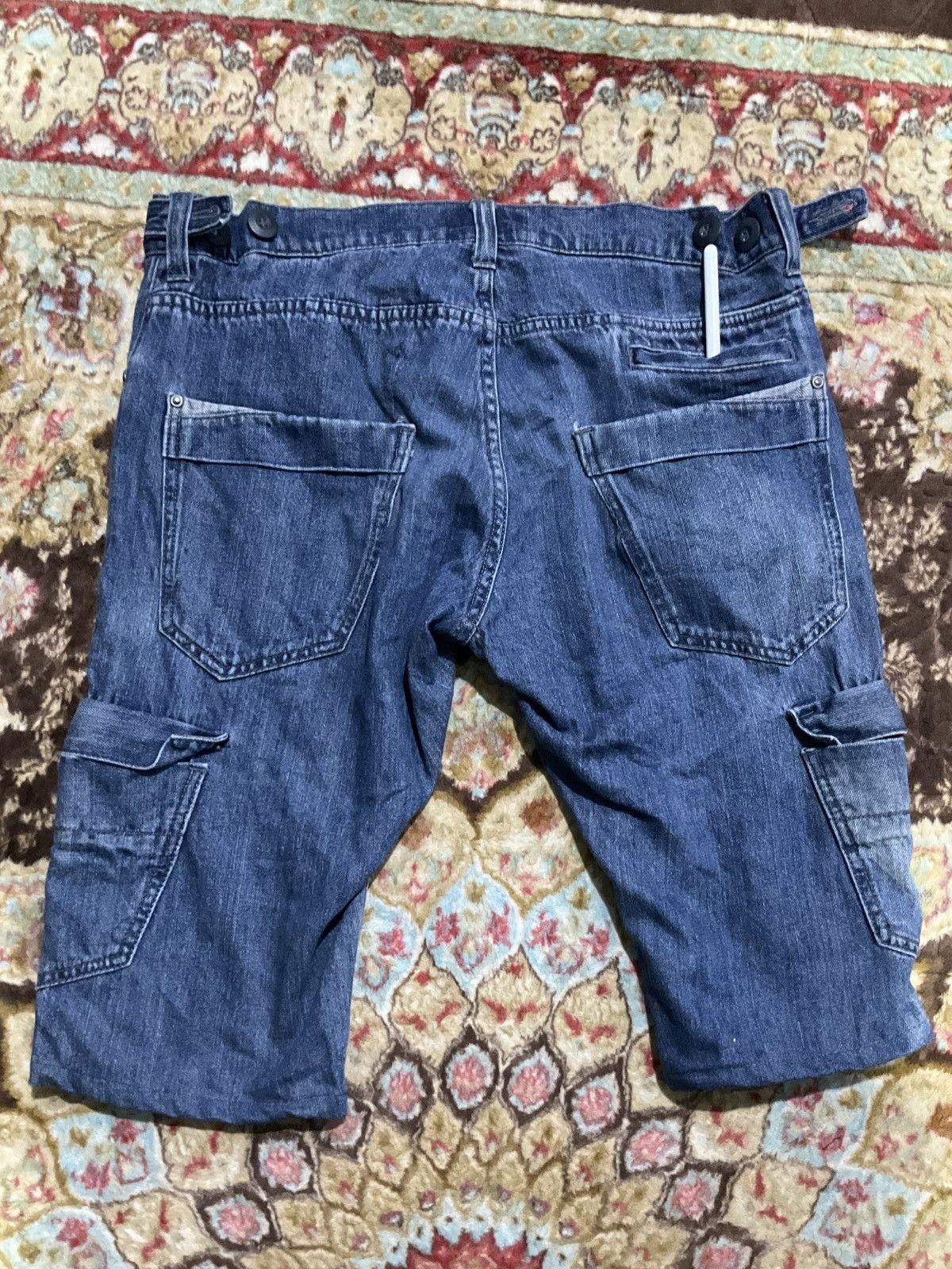 Japanese Brand Short Pants Denim Multi Pocket Size US 33 - 2 Thumbnail