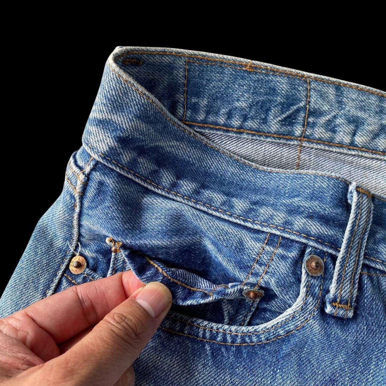 Levi's Vintage Clothing Rare 1970s Levi’s 501 Redline Selvedge Release Hem Button 6 Size US 28 / EU 44 - 11 Thumbnail