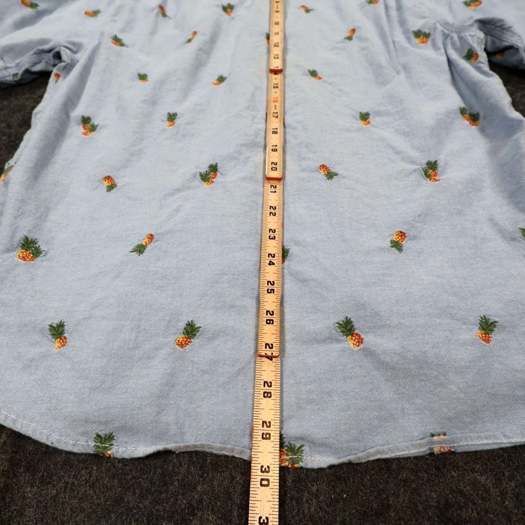 Tommy Bahama Tommy Bahama Shirt Mens M Blue Pineapple Embroidered Short Sleeve Casual Tropical Size US 31 - 6 Thumbnail