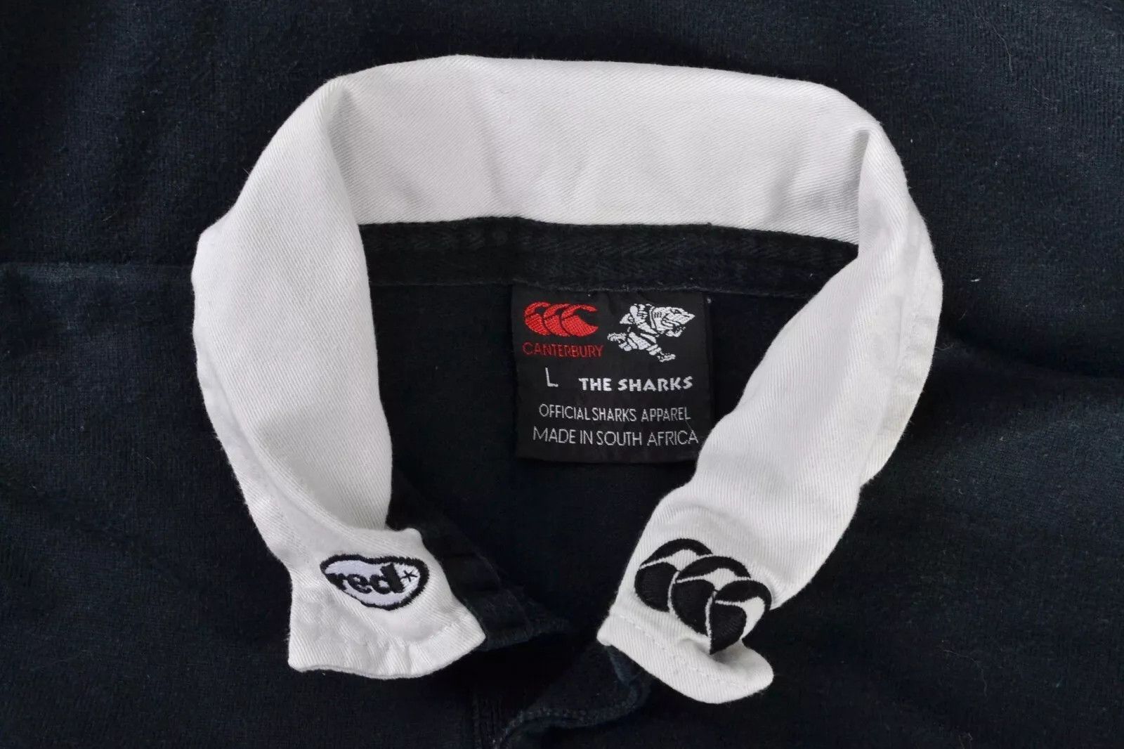 Canterbury of New Zealand SHARKS RUGBY UNION SHIRT JERSEY CANTERBURY SIZE L ADULT Size US L / EU 52-54 / 3 - 7 Thumbnail