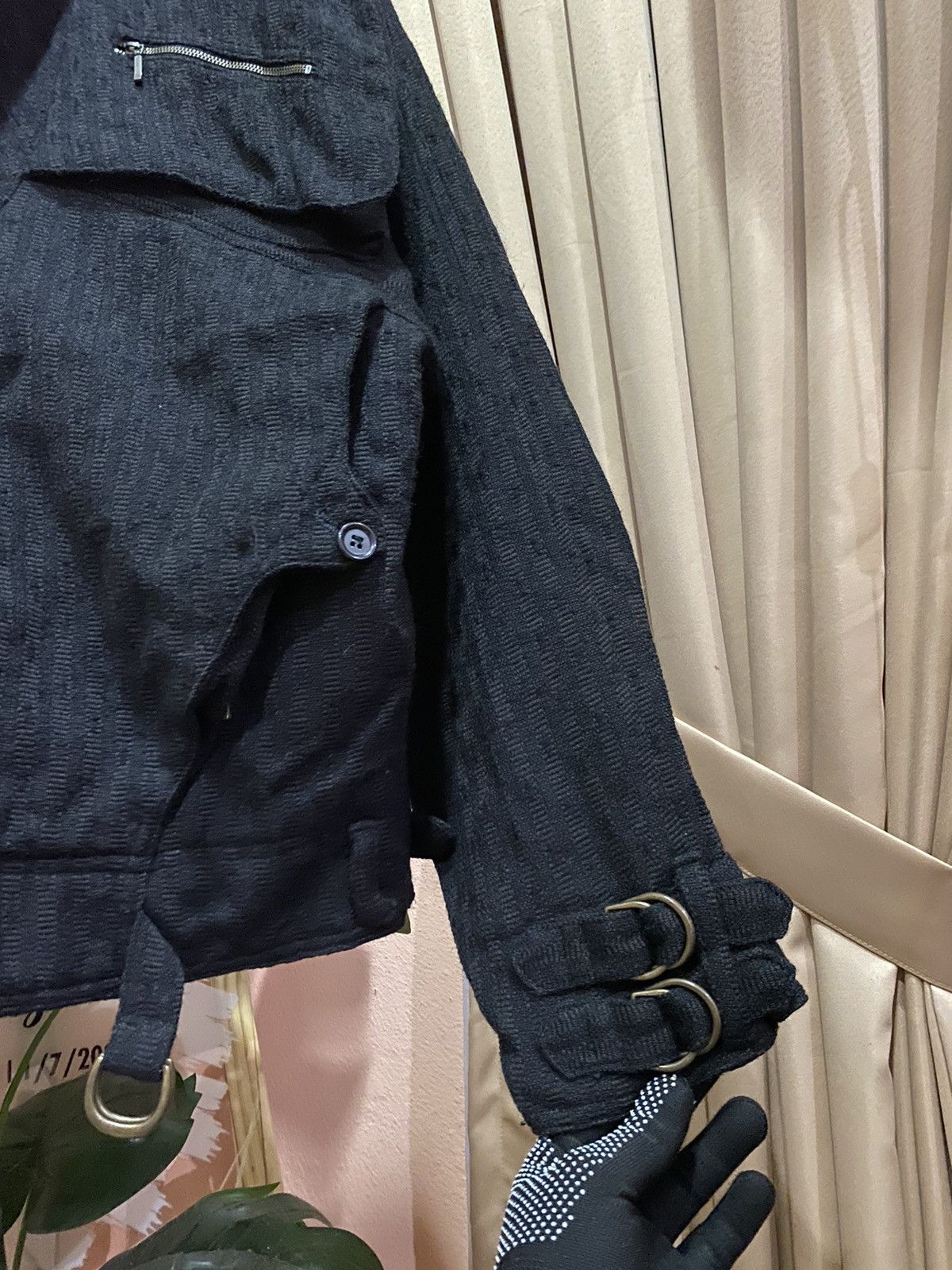 Japanese Brand Black Avant-Garde High-Collar Utility Jacket with Buckle Size US L / EU 52-54 / 3 - 5 Thumbnail