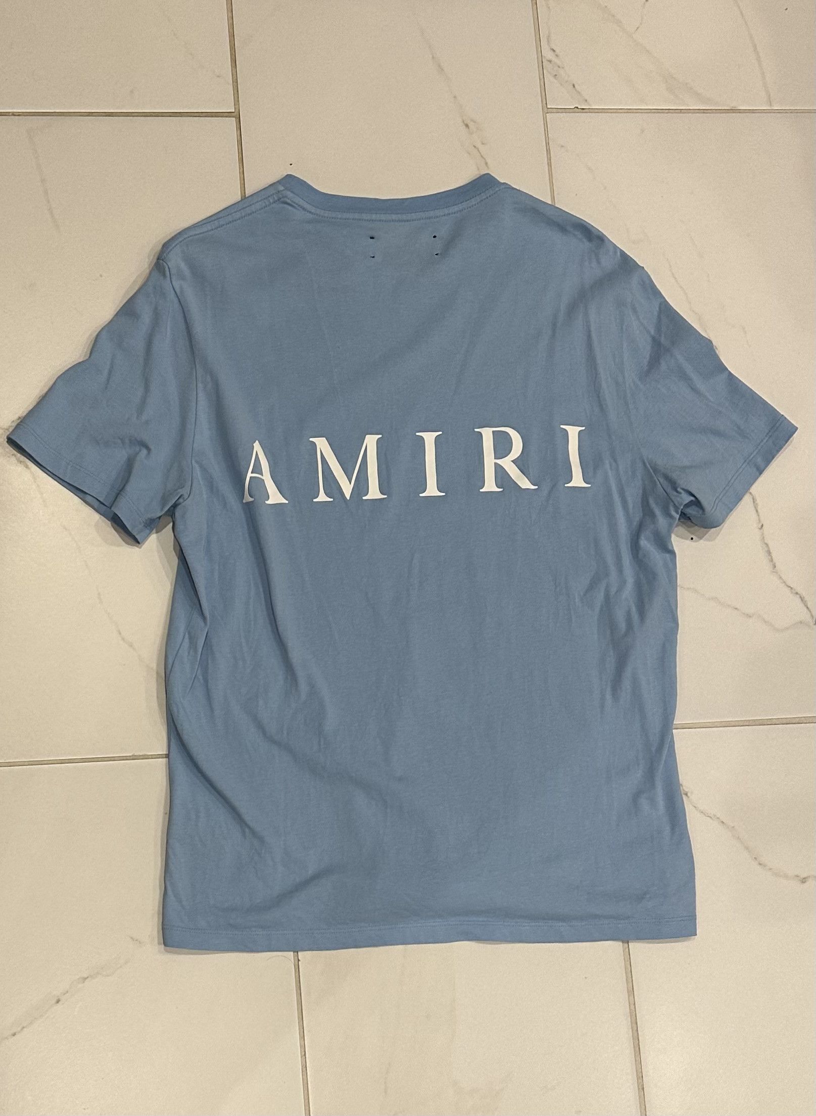 Amiri Amiri Blue MA Logo tee Size US L / EU 52-54 / 3 - 2 Thumbnail