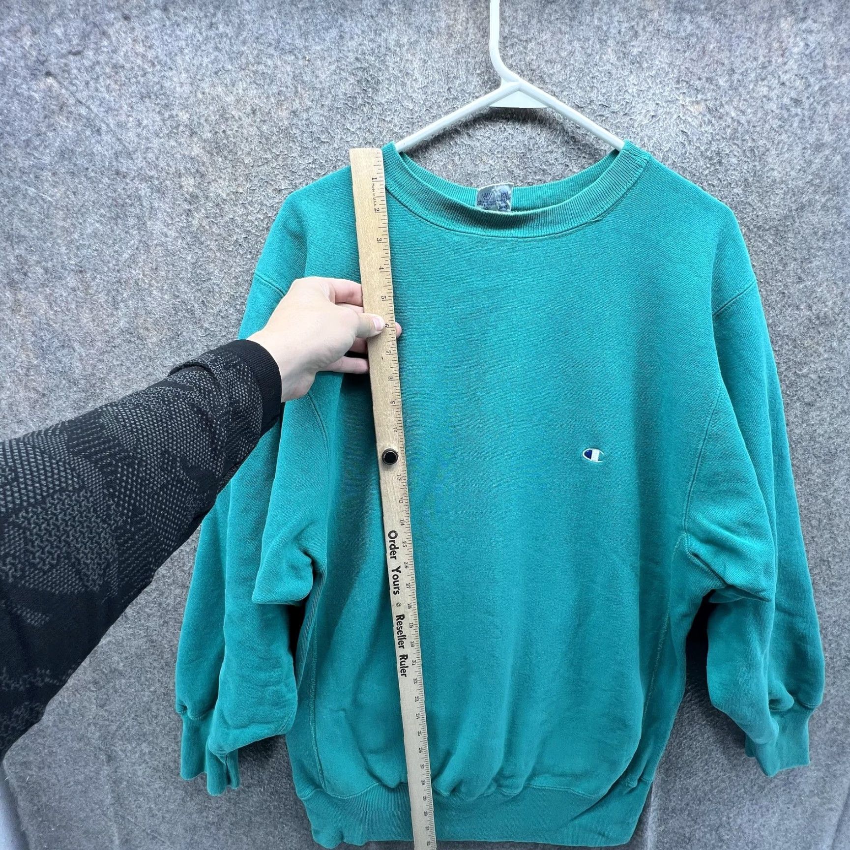 Champion VINTAGE Champion Reverse Weave Sweatshirt Mens 2XL Teal Crewneck Blank USA Sweatshirt Size US XXL / EU 58 / 5 - 3 Thumbnail