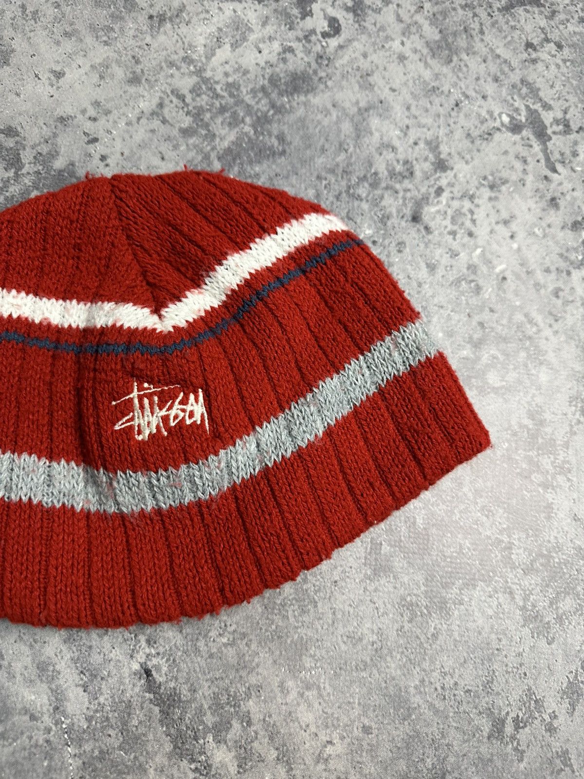 Stussy Vintage Stussy Winter Knitted Beanie Hat Made in Usa Size 30 - 5 Thumbnail