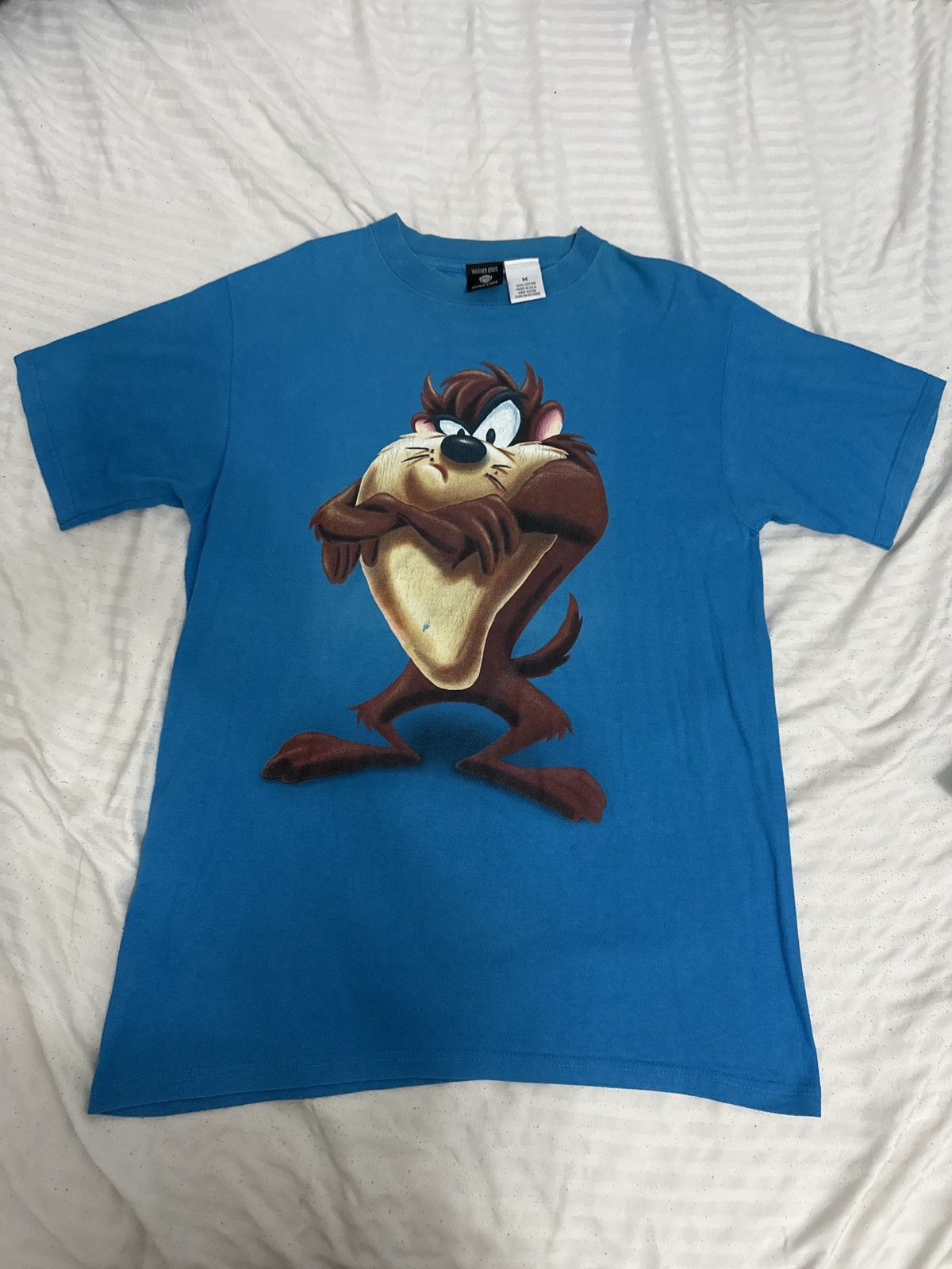 Vintage 90s TAZ Tee USA Made M - Back Hole & Vintage Cracks Size US M / EU 48-50 / 2 - 1 Thumbnail