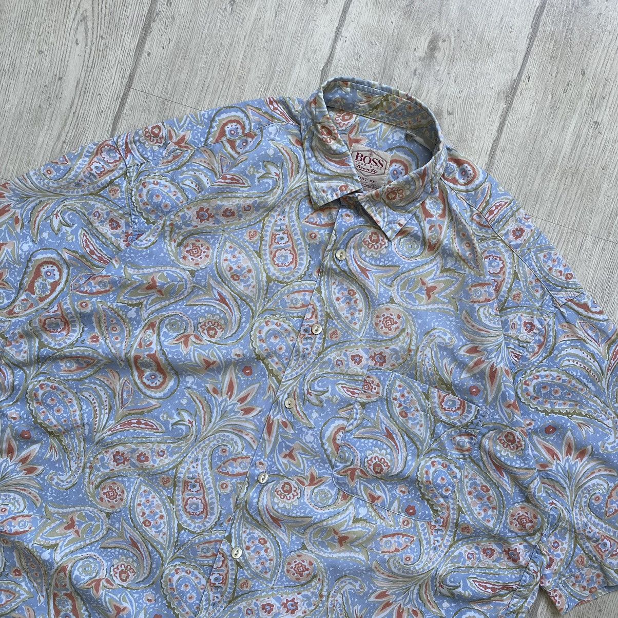 Hugo Boss Vintage 80s Hugo Boss Hawaii Shirt Y2K Aloha Wear Size US L / EU 52-54 / 3 - 2 Thumbnail