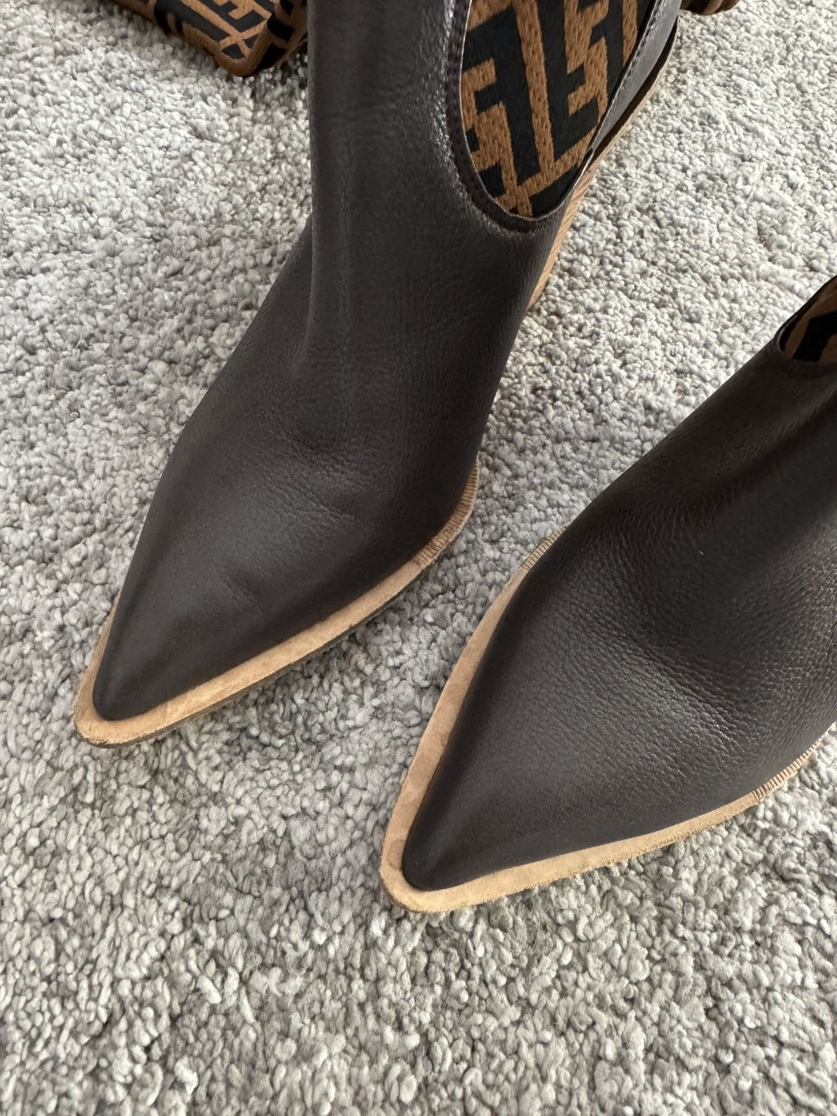 Fendi Fendi FF Cowboy Over the knee sock boots monogram Size US 6.5 / IT 36.5 - 7 Thumbnail