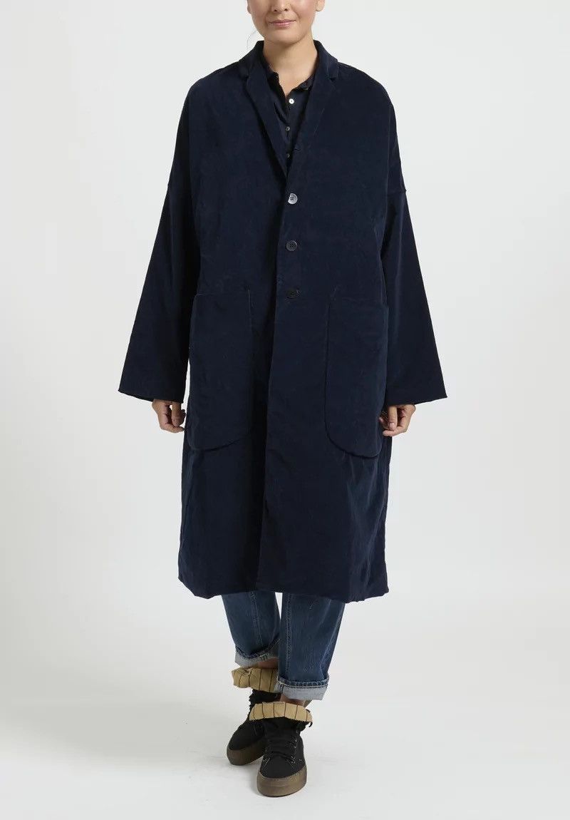 Album di Famiglia 🔥LIMITED EDITION🔥 Album Di Famiglia Velvet Loose Coat - Navy Size L / US 10 / IT 46 - 1 Thumbnail