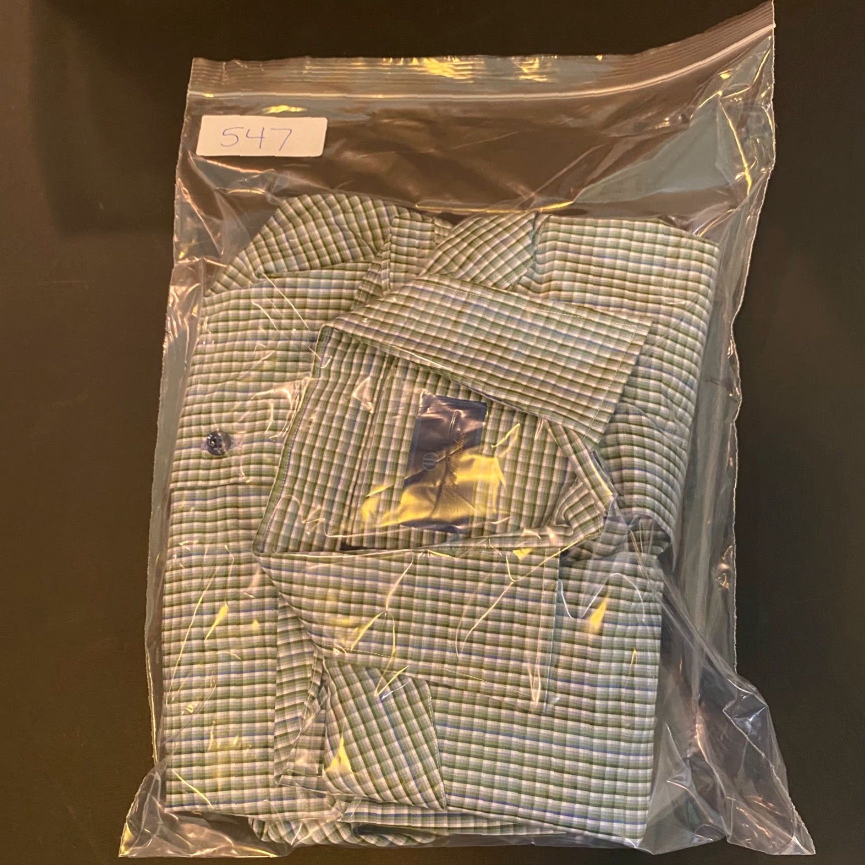 David Donahue David Donahue Shirt Mens Medium Green White Blue Plaid Button Up Outdoors L/S Size US M / EU 48-50 / 2 - 8 Thumbnail