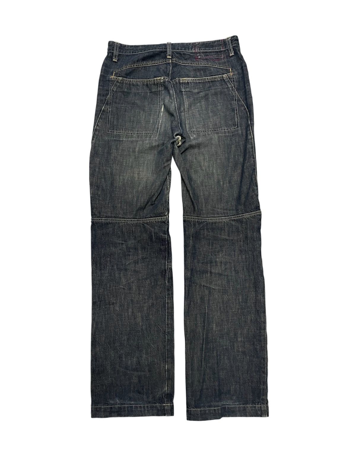 Marithe + Francois Girbaud 2000s MARITHE FRANCOIS GIRBAUD CURVED SIDEBONE JEANS RARE Size US 31 - 3 Thumbnail
