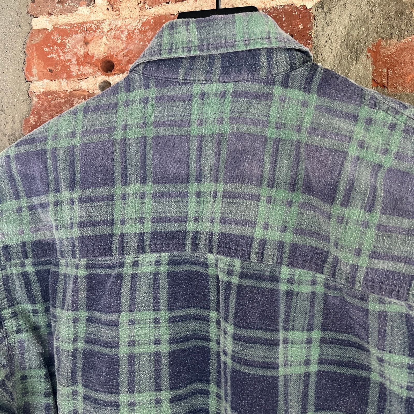 Vintage VTG Perfectly faded Blue Green Plaid Flannel Shirt Size M Size US M / EU 48-50 / 2 - 3 Thumbnail