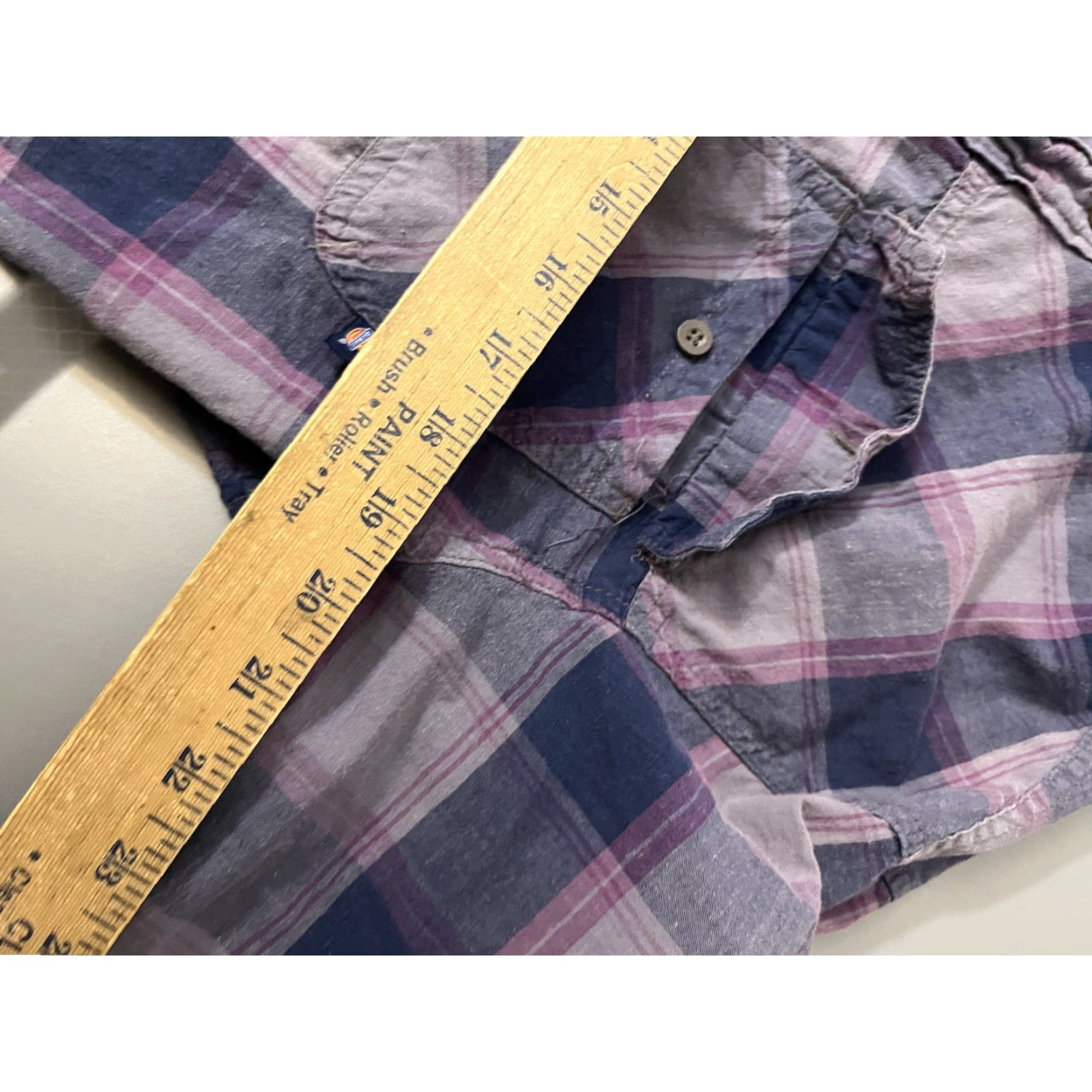 Dickies Dickies Men’s Short Sleeve Western Shirt Large Purple Plaid Button-Up Casual Cotton, Regular Fit, Pockets, Western Theme, Size L, Men Size US L / EU 52-54 / 3 - 5 Thumbnail