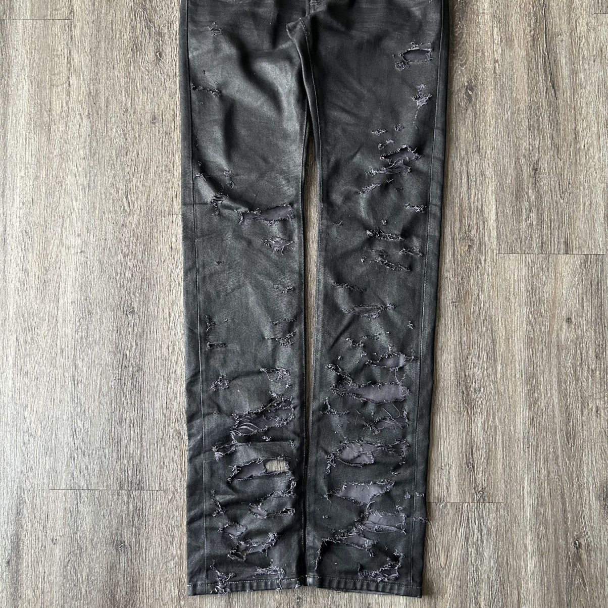 Dior 2005 Waxed Destroyed Denim Size US 29 - 6 Thumbnail