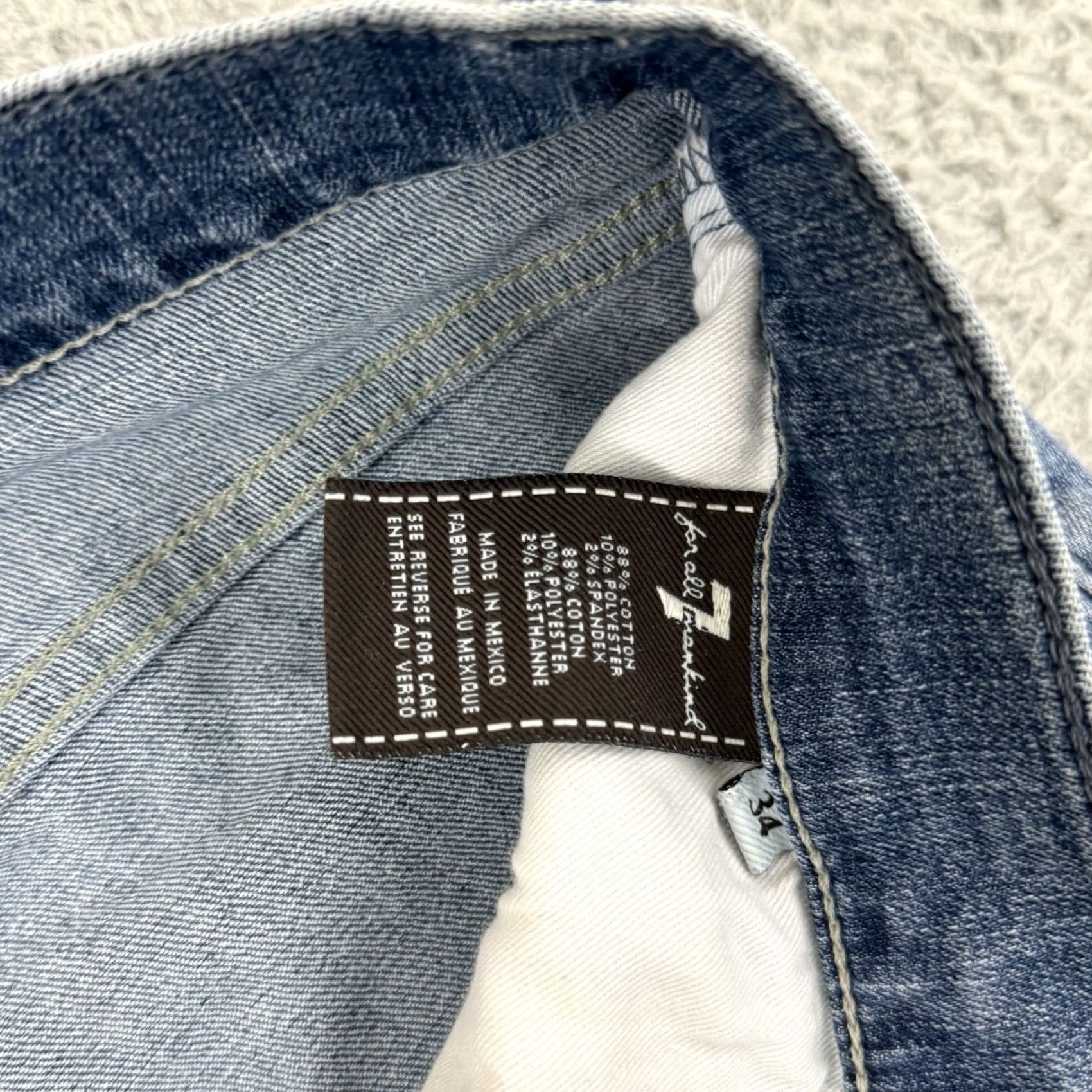 7 For All Mankind 7 For All Mankind Jeans Bootcut Mens 34x31 Blue Denim Stretch 5-Pocket City USA Size US 34 / EU 50 - 5 Thumbnail