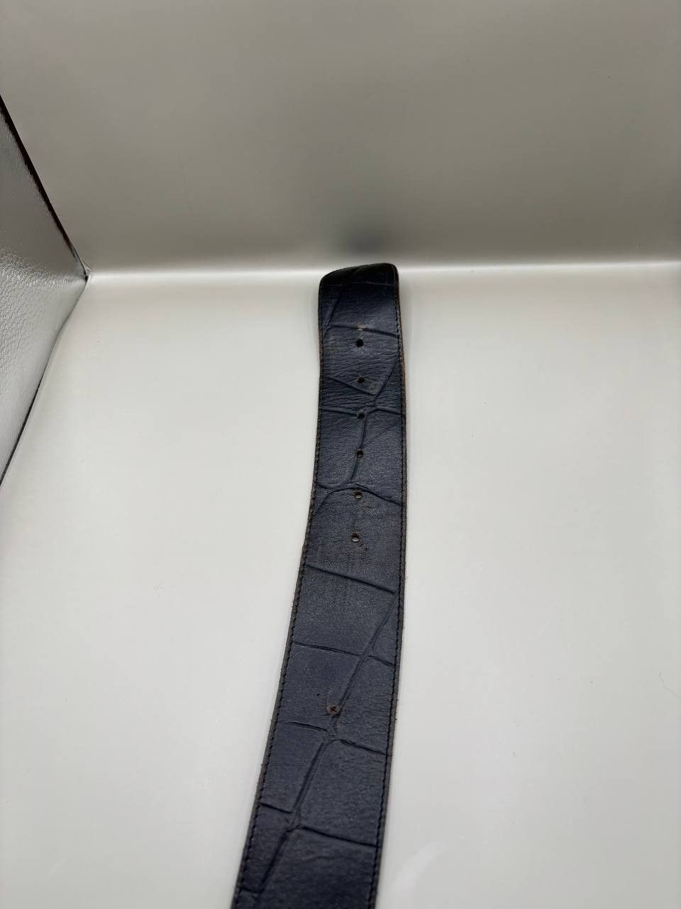 Vintage Vintage Ornate Buckle Croc-Embossed Leather Belt Size ONE SIZE - 7 Thumbnail
