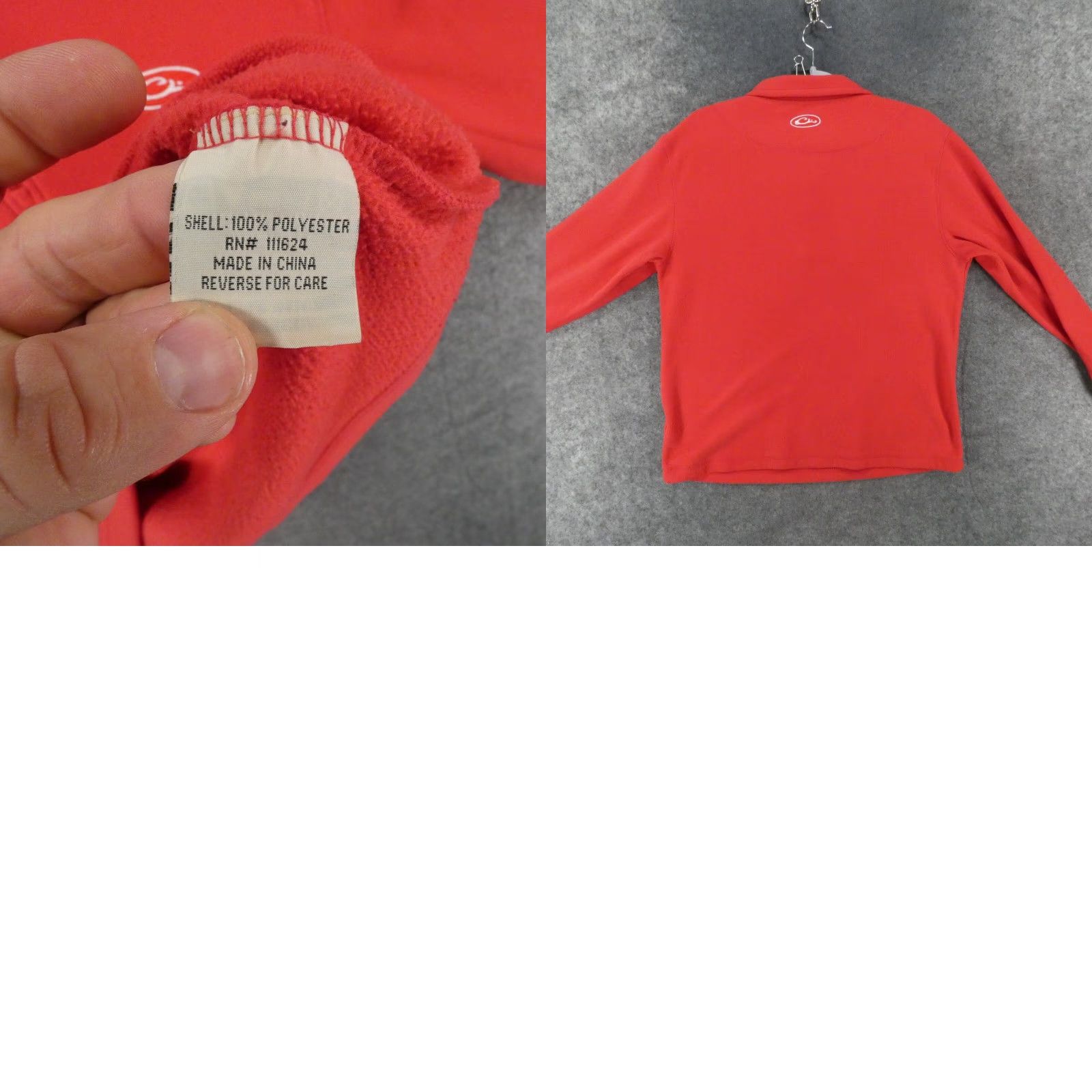 Vintage Drake Mens Small Long Sleeve Red Fleece 1/4 Zip Pullover w Logo Size US S / EU 44-46 / 1 - 9 Thumbnail