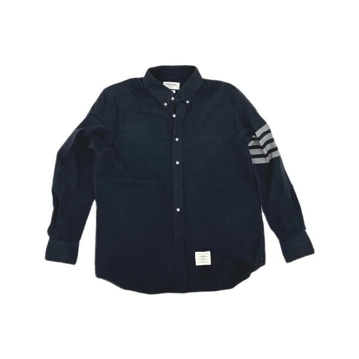 Thom Browne Thom Browne Classic Striped Long Sleeve Shirt -2507 Size US L / EU 52-54 / 3 - 8 Thumbnail