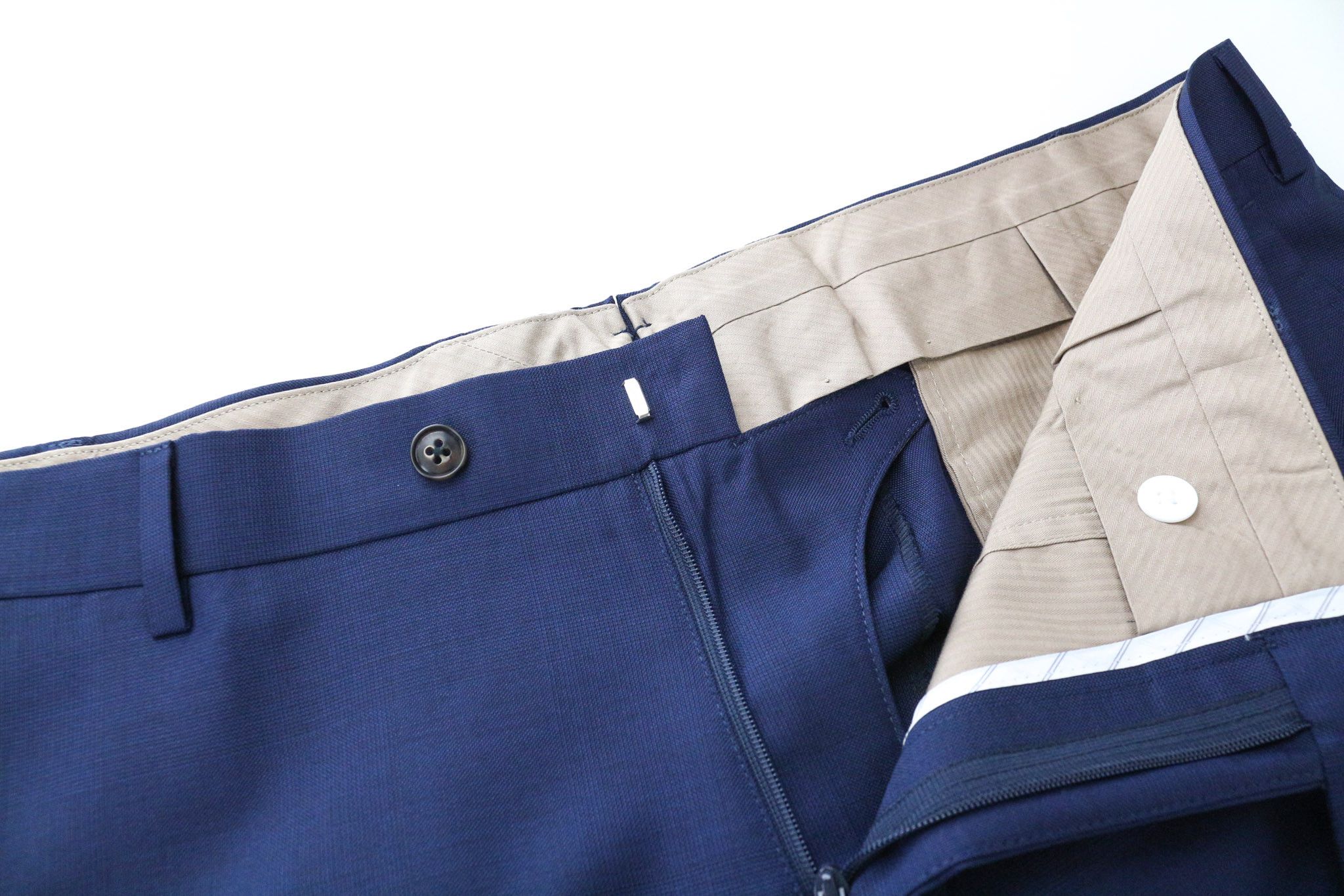 Suitsupply UK42S Blue Slim Glen Check Wool Trousers 76022 Size 42S - 3 Thumbnail