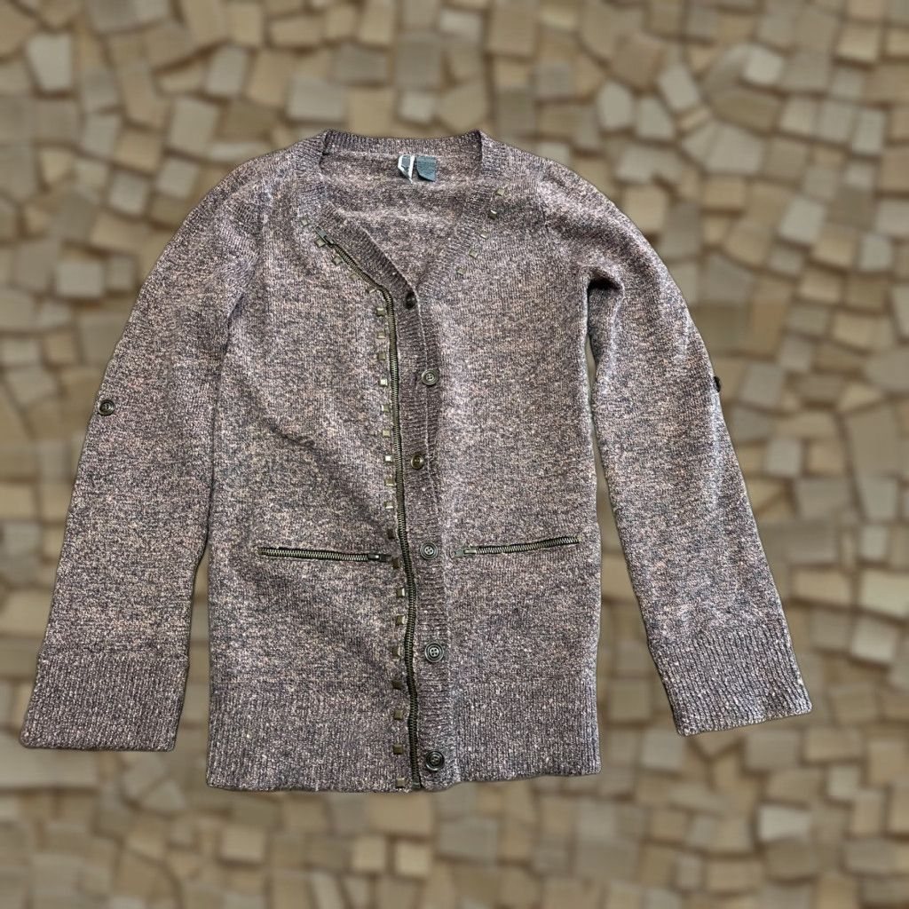 BKE BKE Sweater Cardigan, Women's Size Large, Brown, Button Up, V-Neck, Long Sleeve, Casual, Regular Fit, Solid, Fall Spring Summer, Women, Mens Girls? Size L / US 10 / IT 46 - 1 Thumbnail
