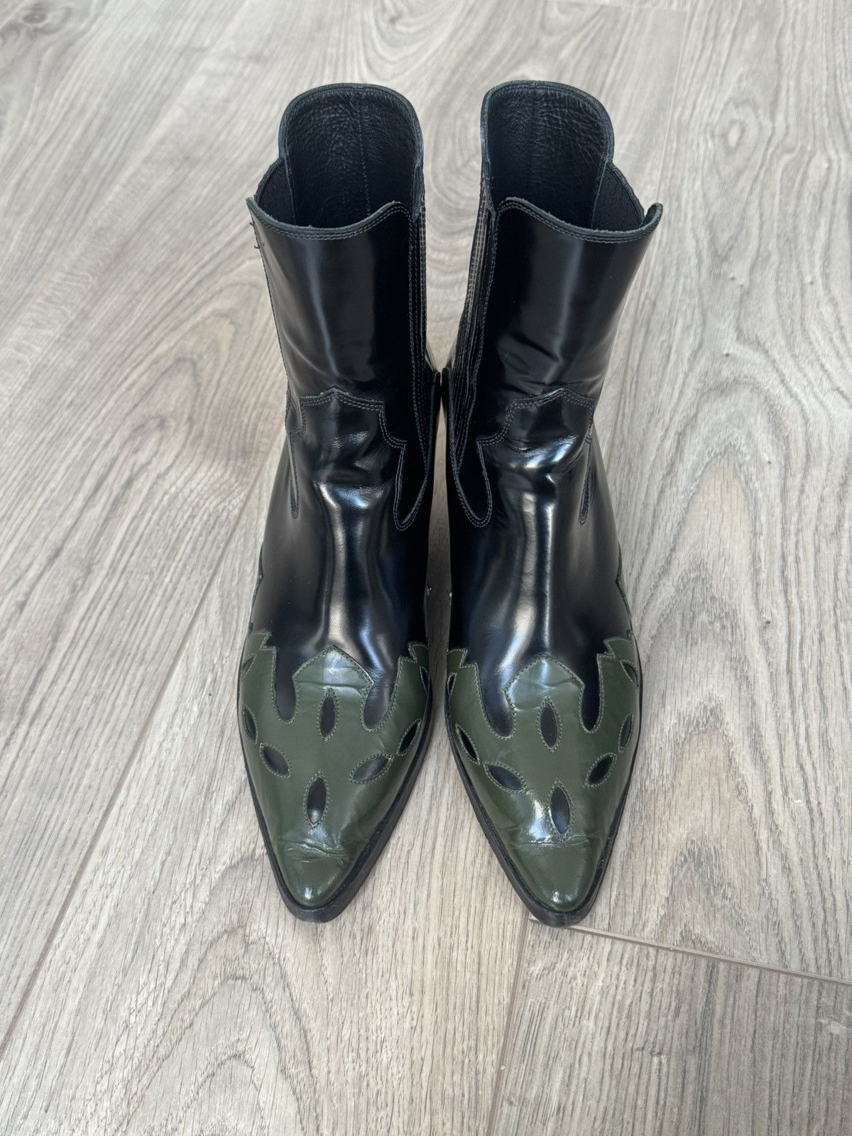 Enfants Riches Deprimes FW20 Midnight Cowboy Western Leather Boots Size US 7.5 / EU 40-41 - 3 Thumbnail