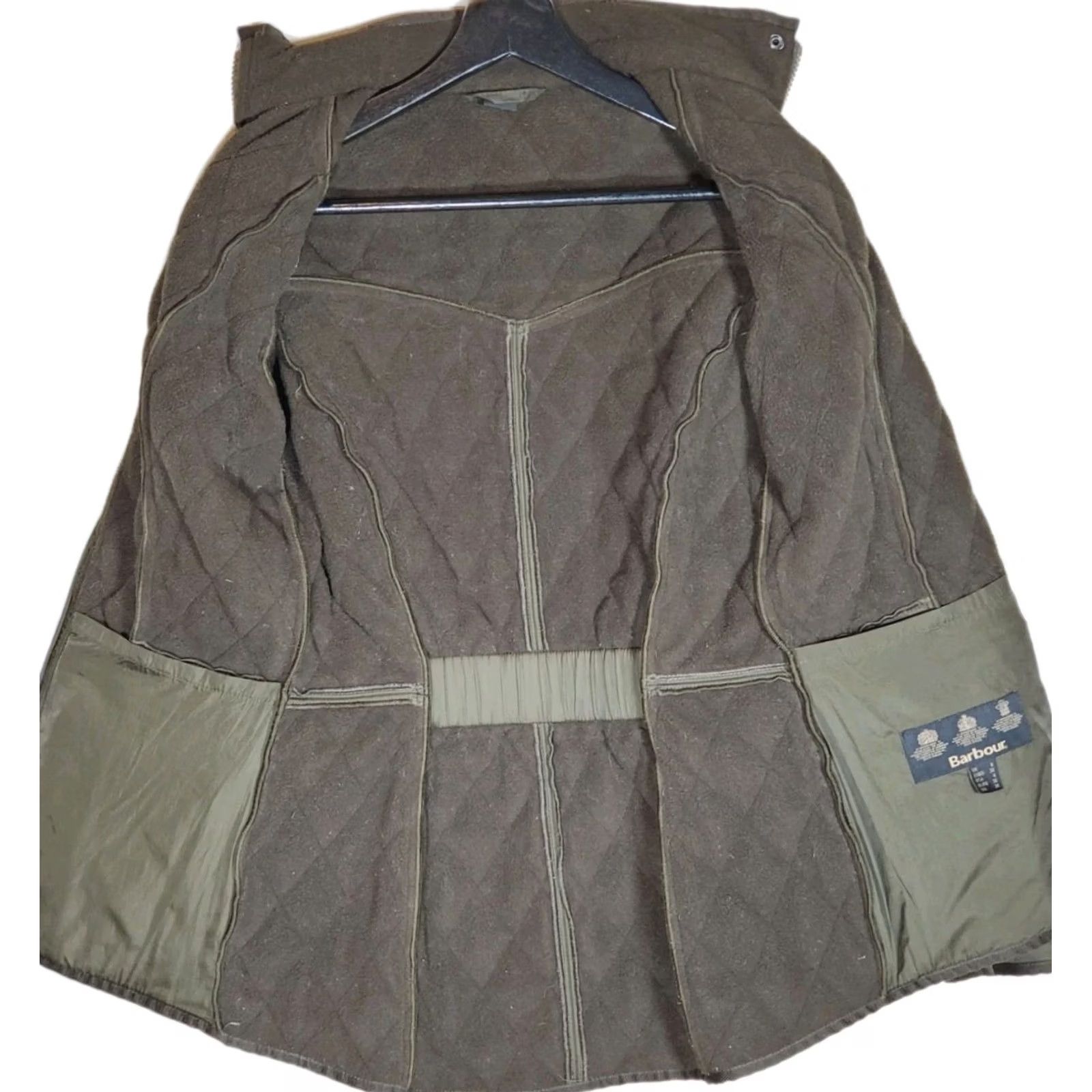 Barbour Barbour Cavalry Polarquilt Jacket Dark Olive Green LQU0087OL91 Women's USA 4 Size S / US 4 / IT 40 - 6 Thumbnail