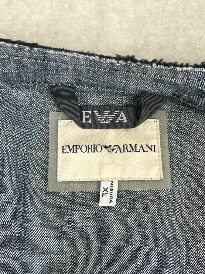 Emporio Armani AW2005 Emporio Armani Black Fleece & Denim Hybrid Jacket Size US L / EU 52-54 / 3 - 10 Thumbnail