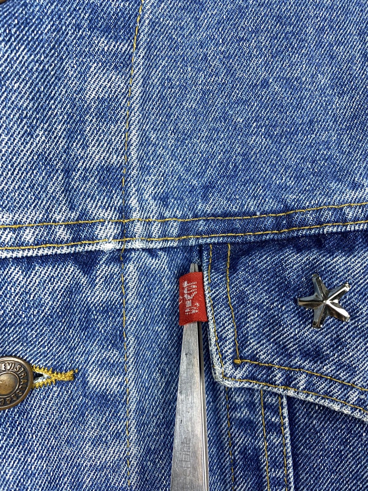 Levi's × Levi's Vintage Clothing × Vintage Vtg Levis USA Reworked 501 Pants Trucker Denim Jacket Size US M / EU 48-50 / 2 - 8 Thumbnail