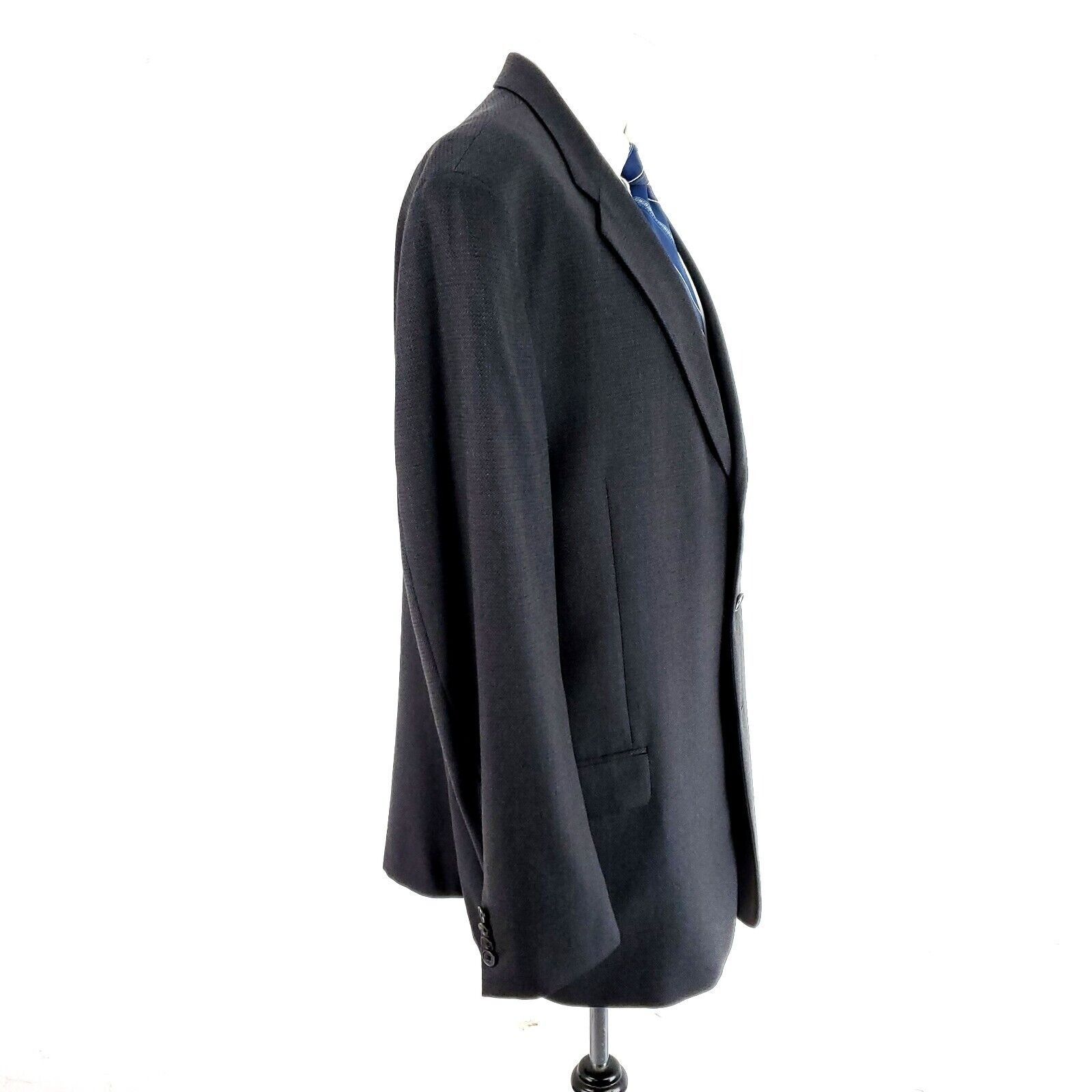Joseph Abboud Joseph Abboud Nordstrom Wool 3 Button Sport Coat 46L Blue Br Size 46L - 6 Thumbnail