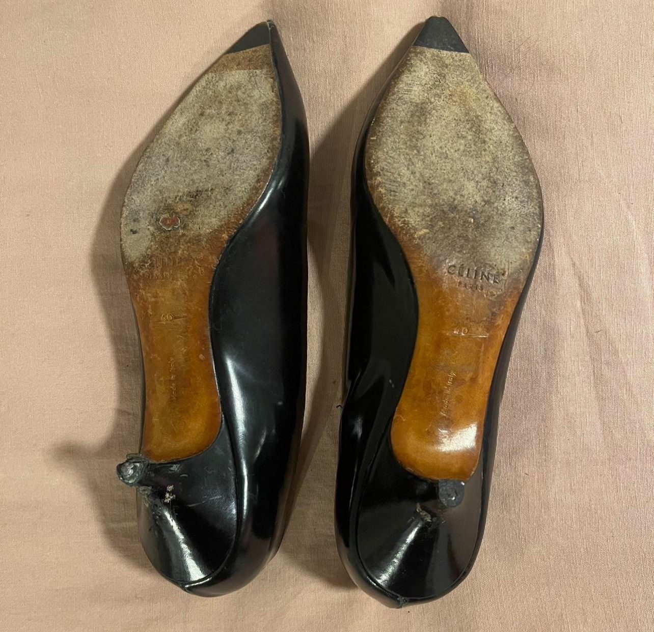 Celine Celine Black Kitten Heel Size US 9 / IT 39 - 3 Thumbnail