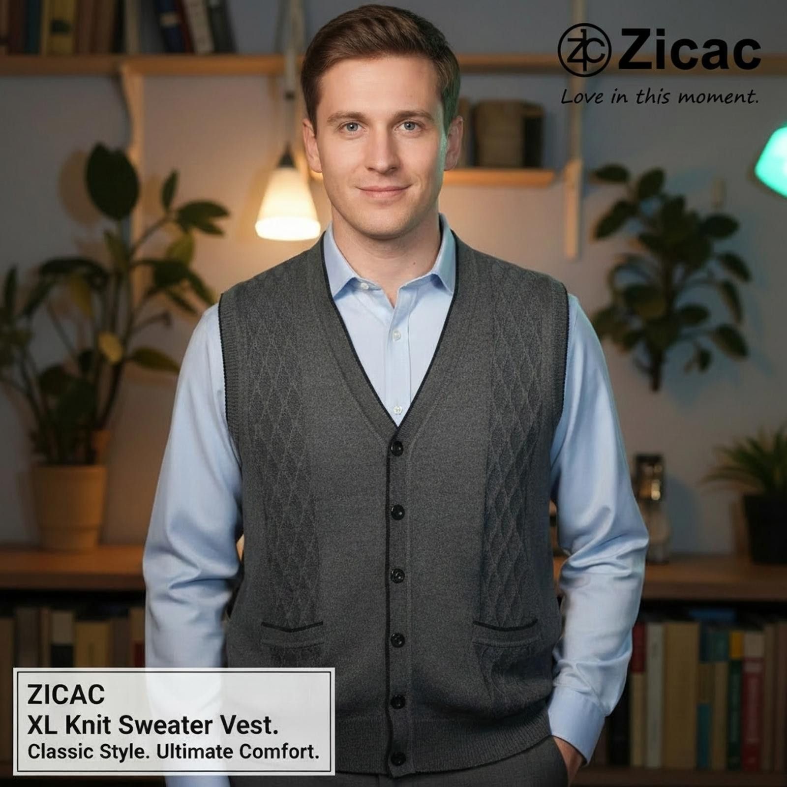 Other Zicac XL Knit Sweater Vest in Gray Size US XL / EU 56 / 4 - 1 Thumbnail