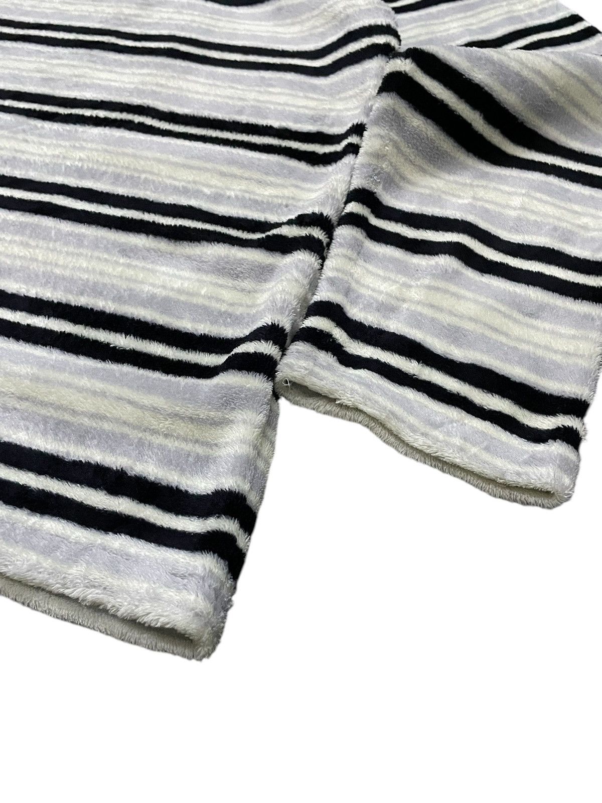 Issey Miyake × Masaki Matsushima Masaki Matsushima Border Stripe Fleece Long Sleeve Sweater Size US L / EU 52-54 / 3 - 9 Thumbnail