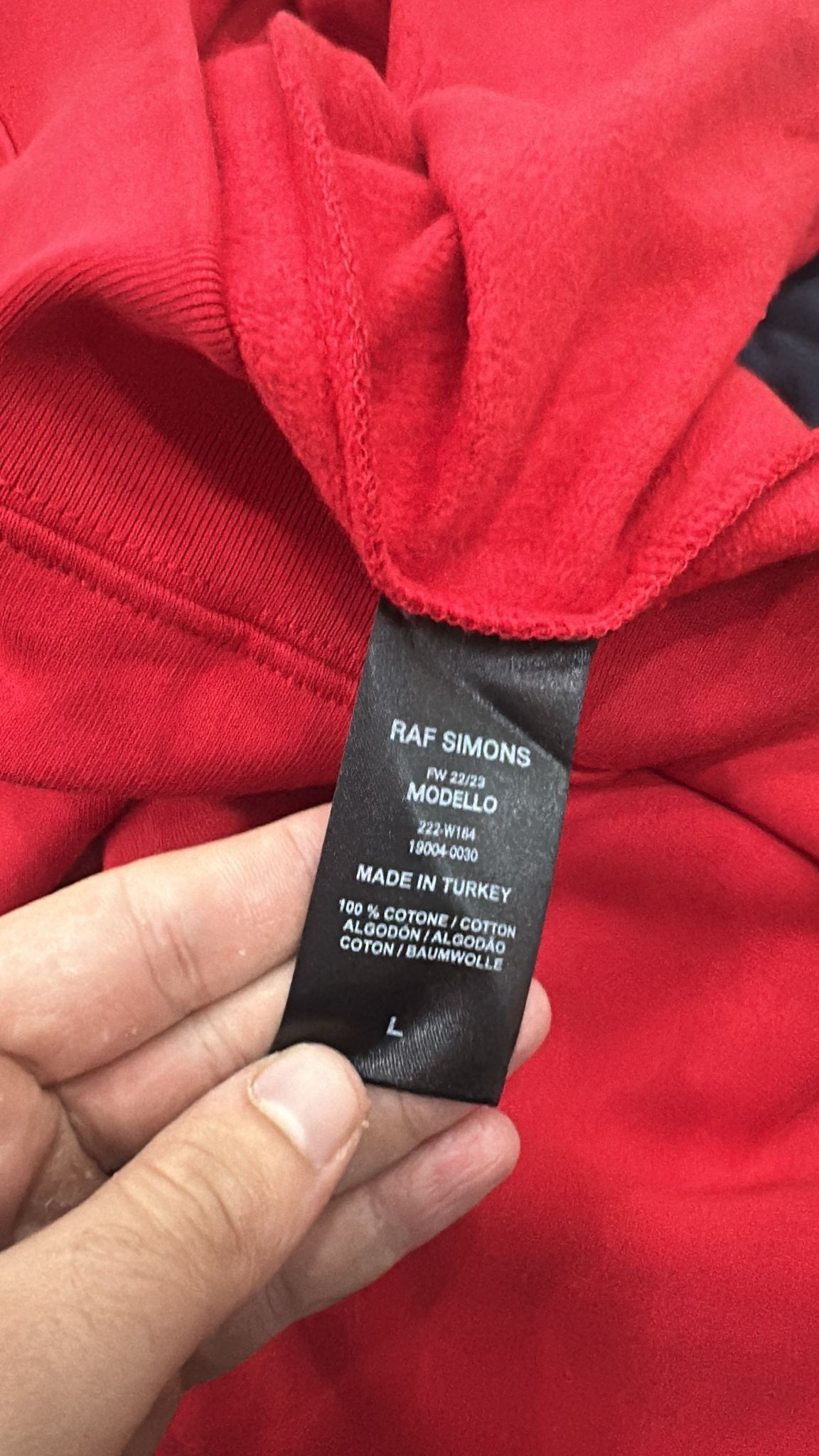 Raf Simons CC000021 Knot Hoodie in Red Rare Size US L / EU 52-54 / 3 - 8 Thumbnail