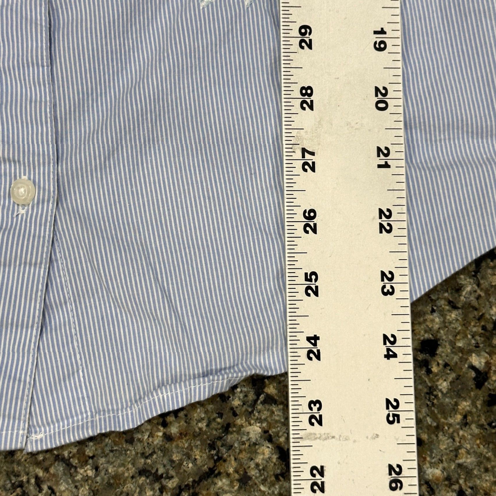 Vintage St. Johns Bay Shirt M Blue White Floral Striped Embroidery Button Up Feminine Size M / US 6-8 / IT 42-44 - 6 Thumbnail