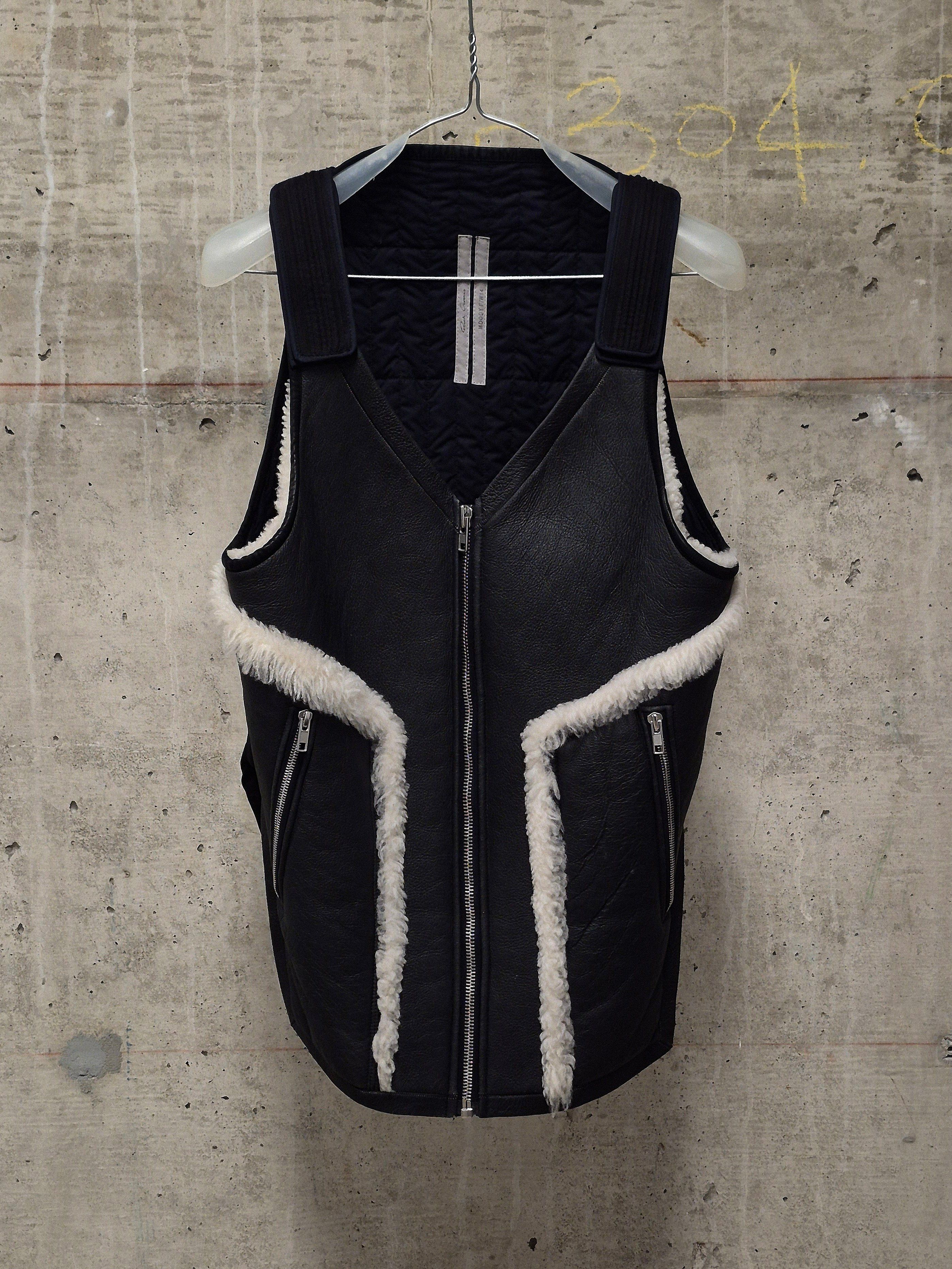Rick Owens EU48 Pearl Bauhaus Multi Pocket Vest SAMPLE SS24 Lido 