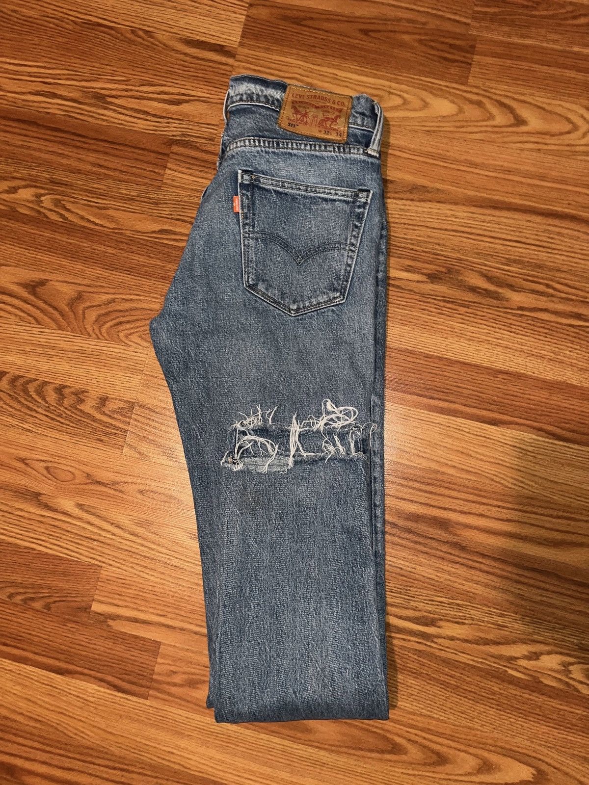 Levi's × Levi's Made & Crafted × Levi's Vintage Clothing Vtg 511 Custom Levi’s Orange Tab Denim Jeans Size US 32 / EU 48 - 2 Thumbnail