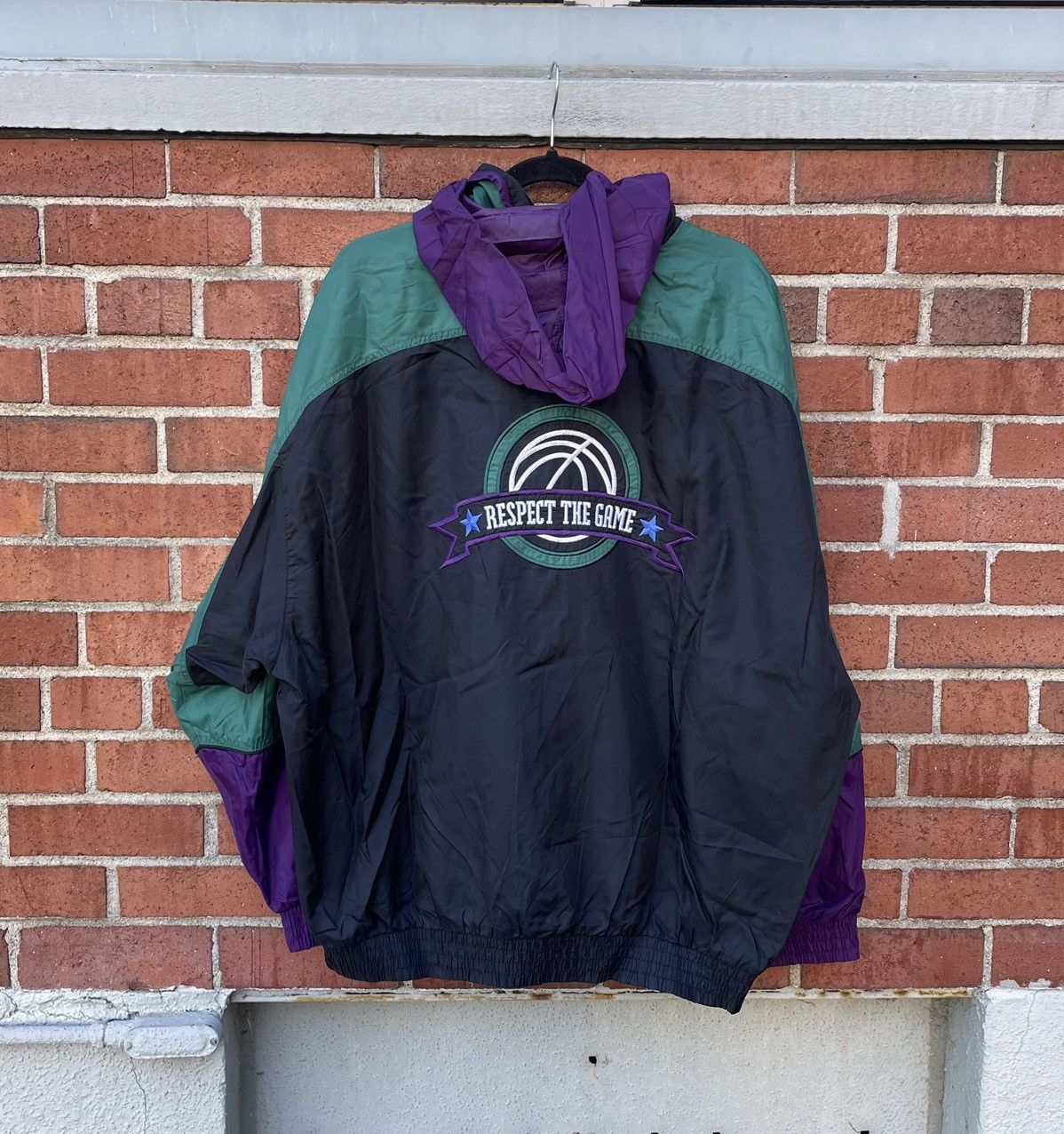 Nike Vintage Nike Grey Label XL Wind Breaker “Respect The Game Size US XL / EU 56 / 4 - 4 Thumbnail
