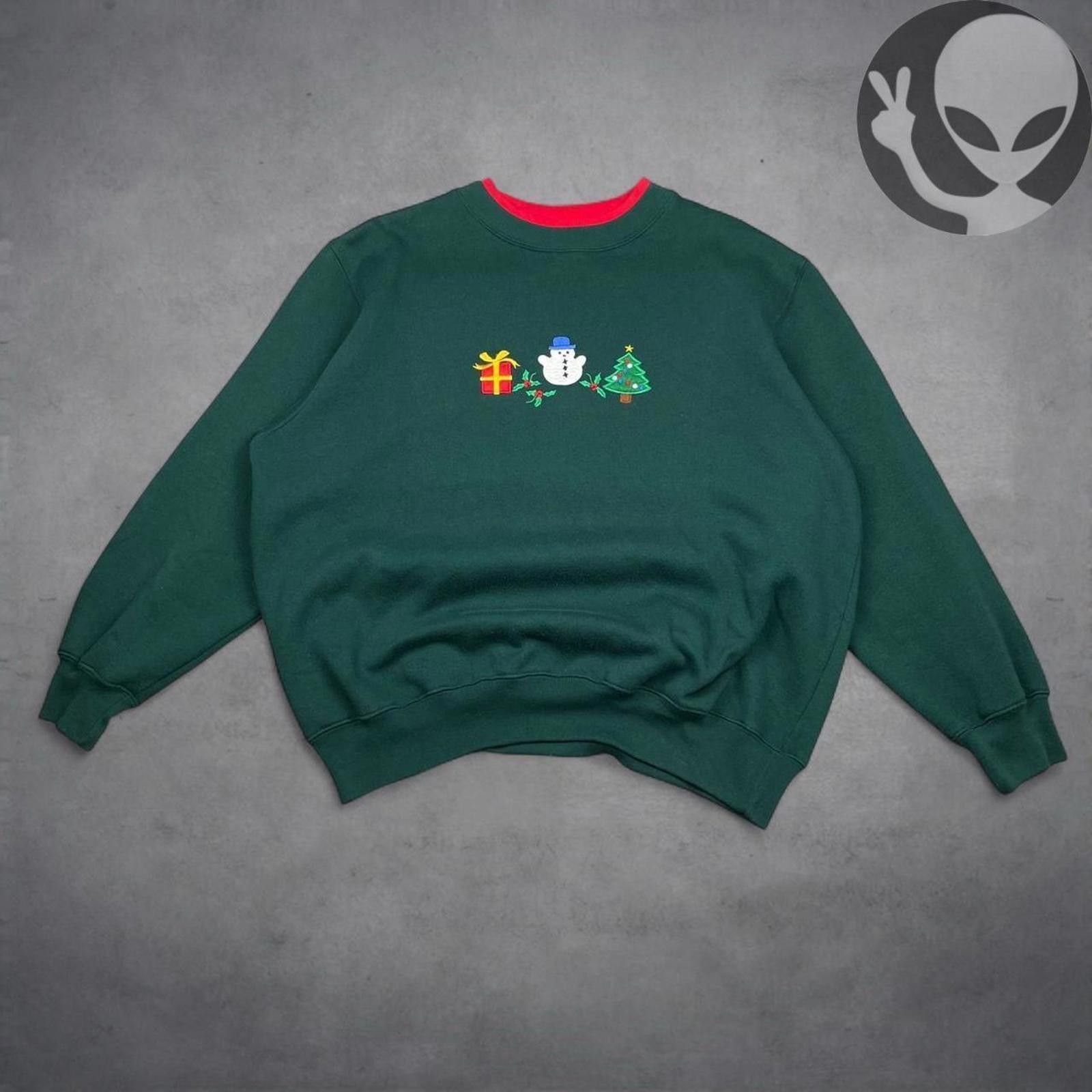 Genetic Manipulation Shinichiro Kuriya Vintage 90s Christmas Embroidered Sweatshirt XL Size XL / US 12-14 / IT 48-50 - 3 Thumbnail