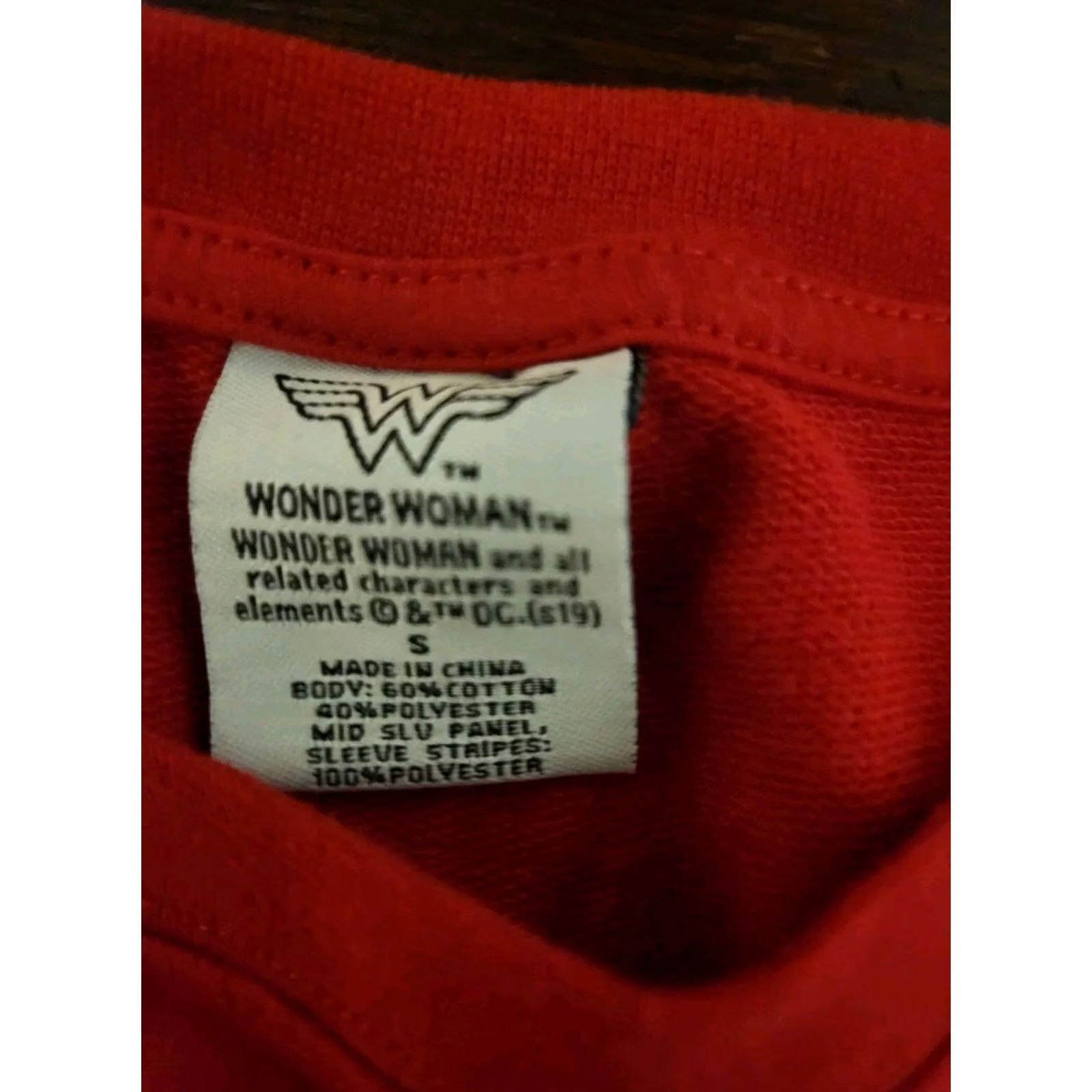 Vintage Wonder Woman Juniors Long Sleeve Crop Top Red Size Small Size S / US 4 / IT 40 - 2 Thumbnail