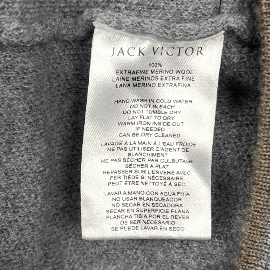 Jack Victor Jack Victor Belvedere Sweater Mens M / L Gray 100% Merino Wool Crew Pullover Size US M / EU 48-50 / 2 - 4 Thumbnail