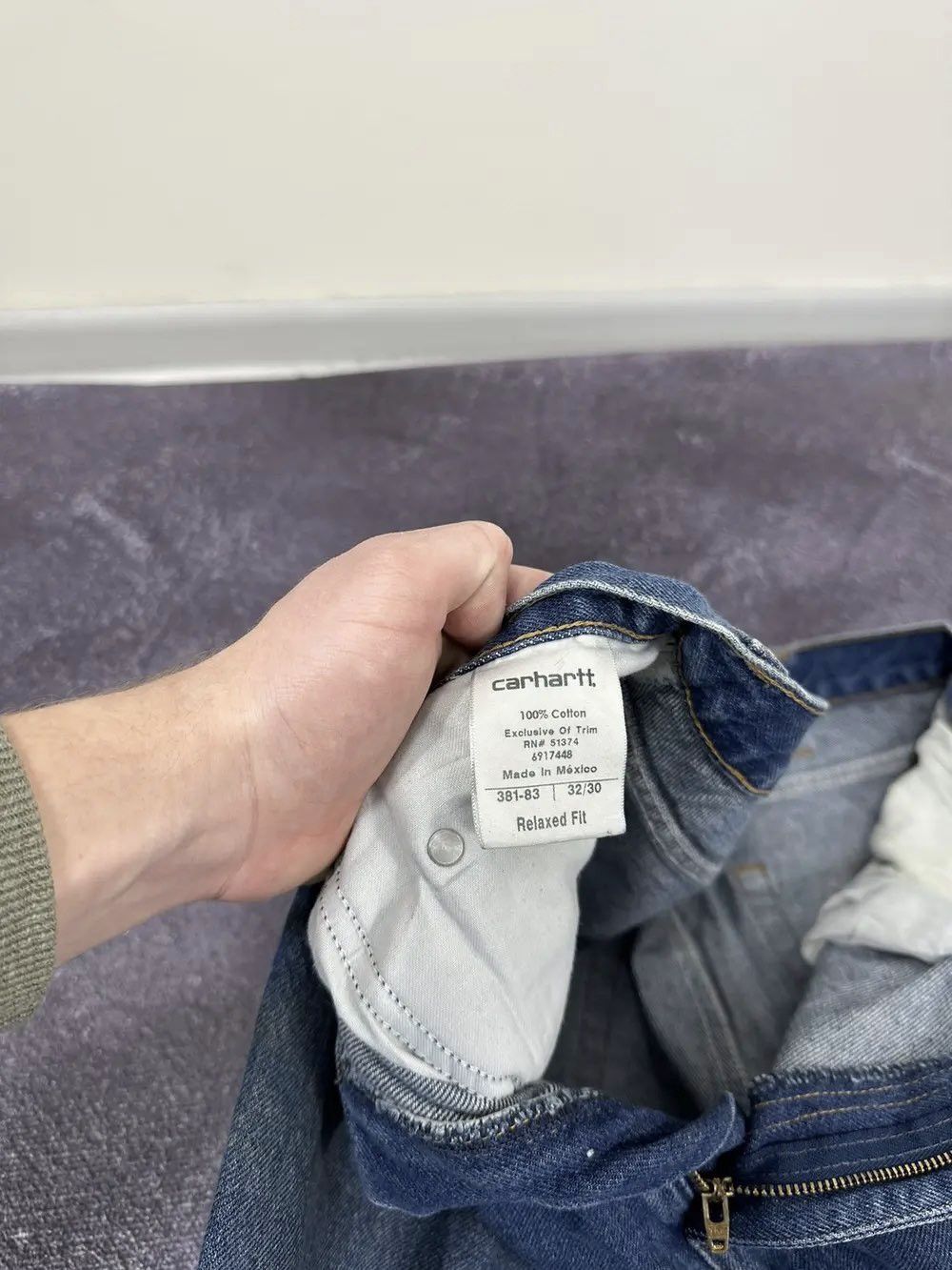 Carhartt Vintage Carhartt USA Stone Washed Faded Opium Y2K Work Jeans Size US 32 / EU 48 - 20 Thumbnail