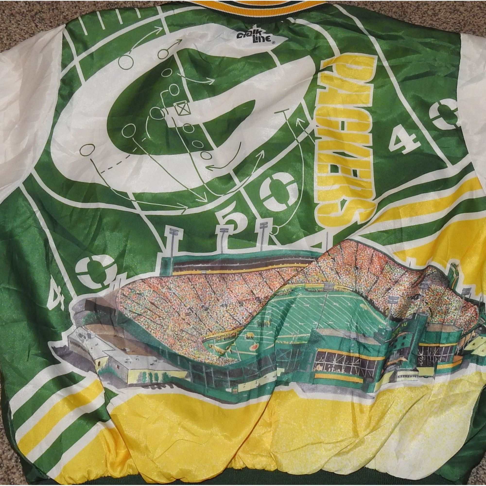 Chalk Line Vintage 90s Green Bay Packers Fanimation Chalkline Jacket YO Size US XL / EU 56 / 4 - 4 Thumbnail
