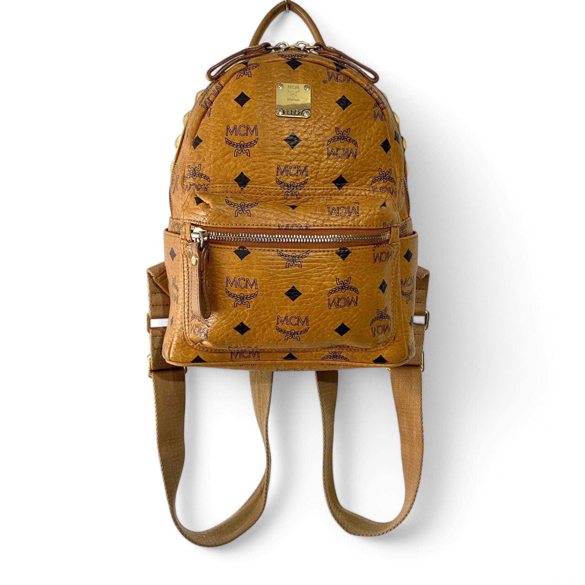 MCM MCM Visetos mini Backpack Cognac Size ONE SIZE - 1 Thumbnail