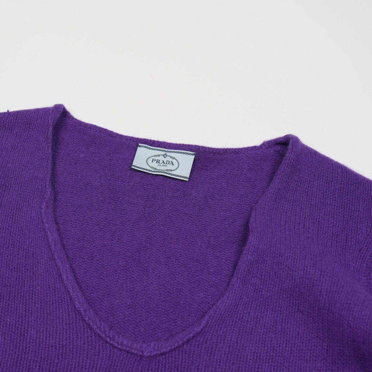 Prada Prada Cashmere Wool V neck Sweater Purple Size S / US 4 / IT 40 - 5 Thumbnail