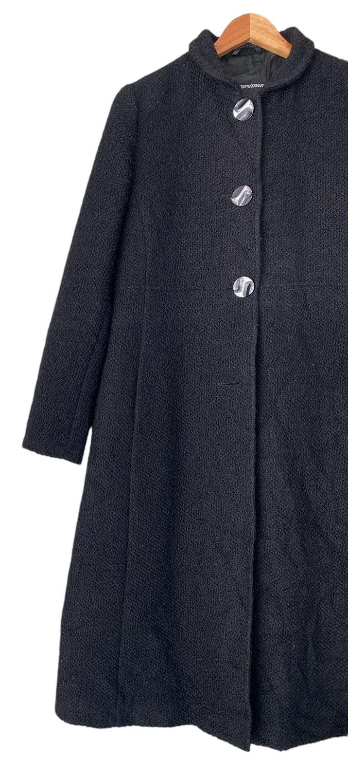 Giorgio Armani Archival Clothing Black EMPORIO ARMANI Button Parka Size S / US 4 / IT 40 - 3 Thumbnail