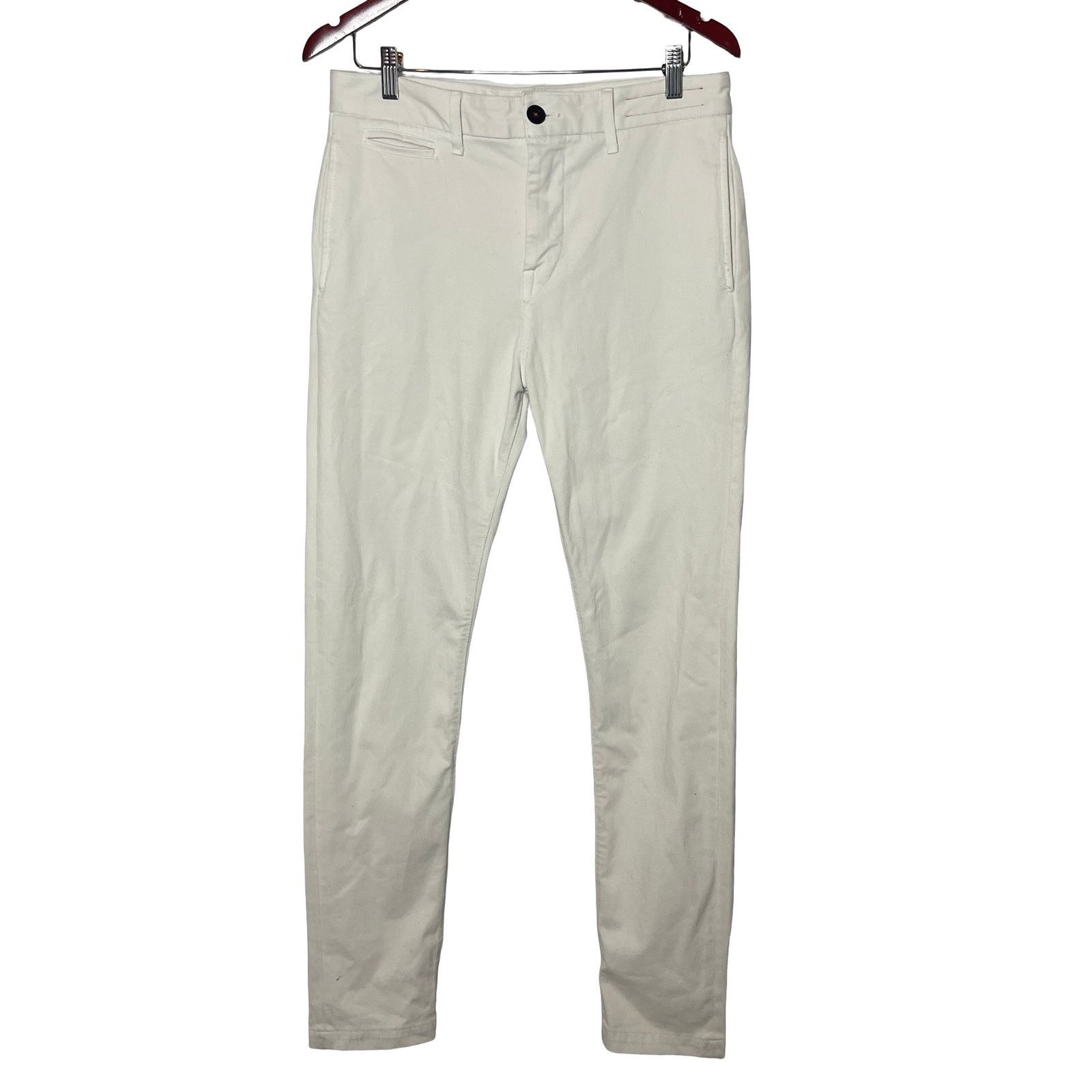 Hiroshi Kato Hiroshi Kato Denit Slim Fit Stretch Chino Pants cream 30x32 Size US 30 / EU 46 - 2 Thumbnail