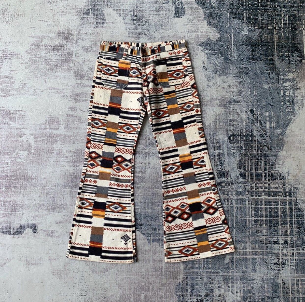 Edwin BELL BOTTOM🔥Very Rare Archival EDWIN NAVAJO JEANS F9 Size US 27 - 15 Thumbnail