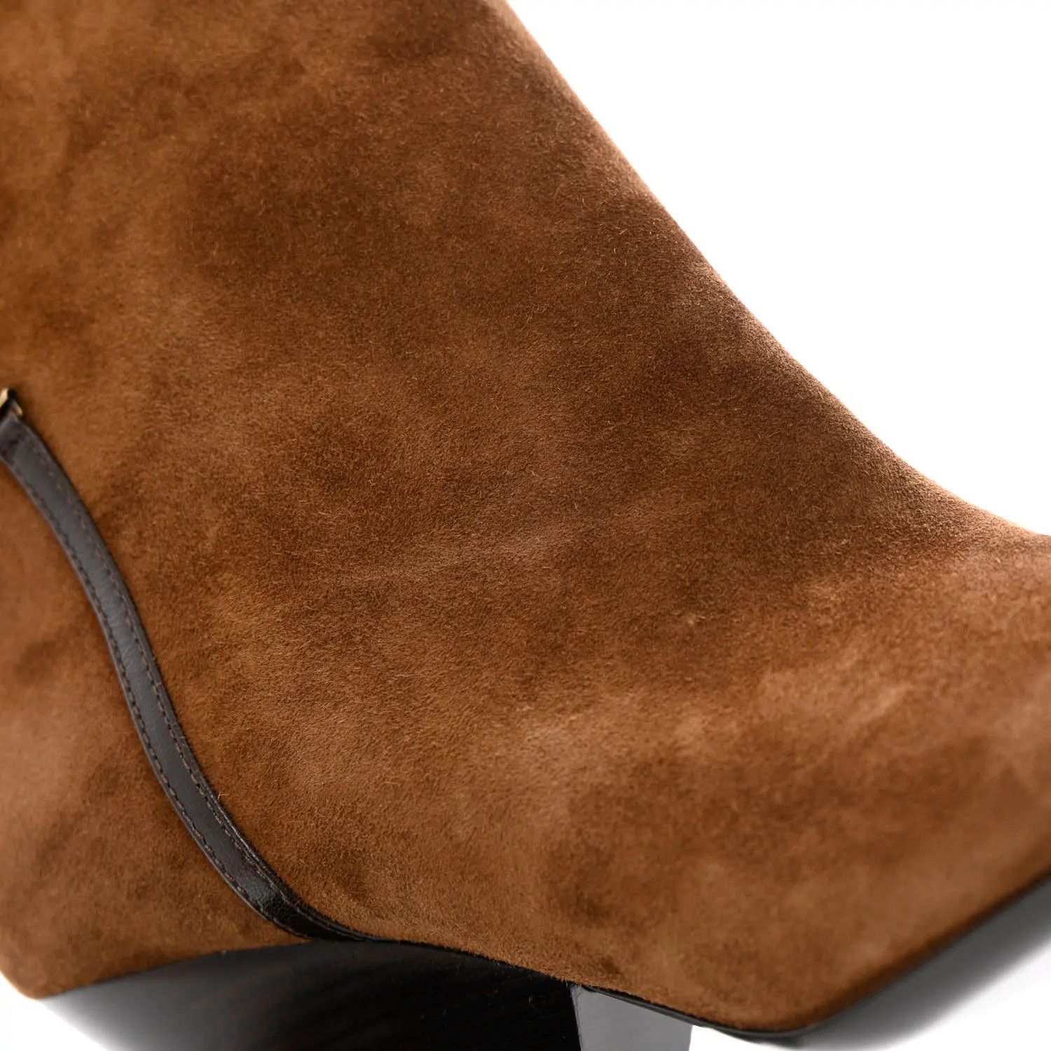 Saint Laurent Paris o1s1wg111024 Niki Booties in Suede in Brown Size US 5 / IT 35 - 8 Thumbnail